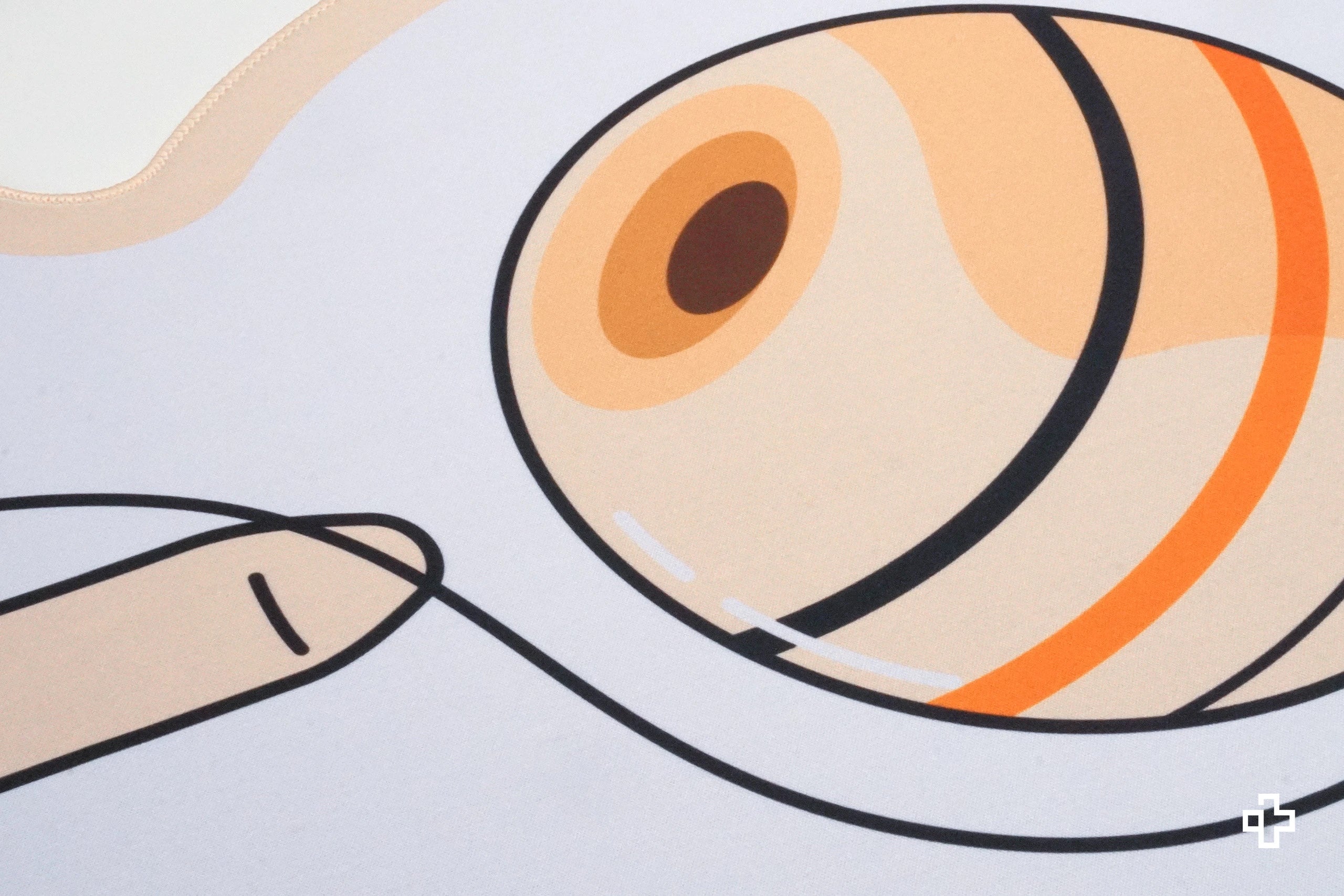 Deskmat Mousepad QwertyKey Kendama 4mm genaaide randen