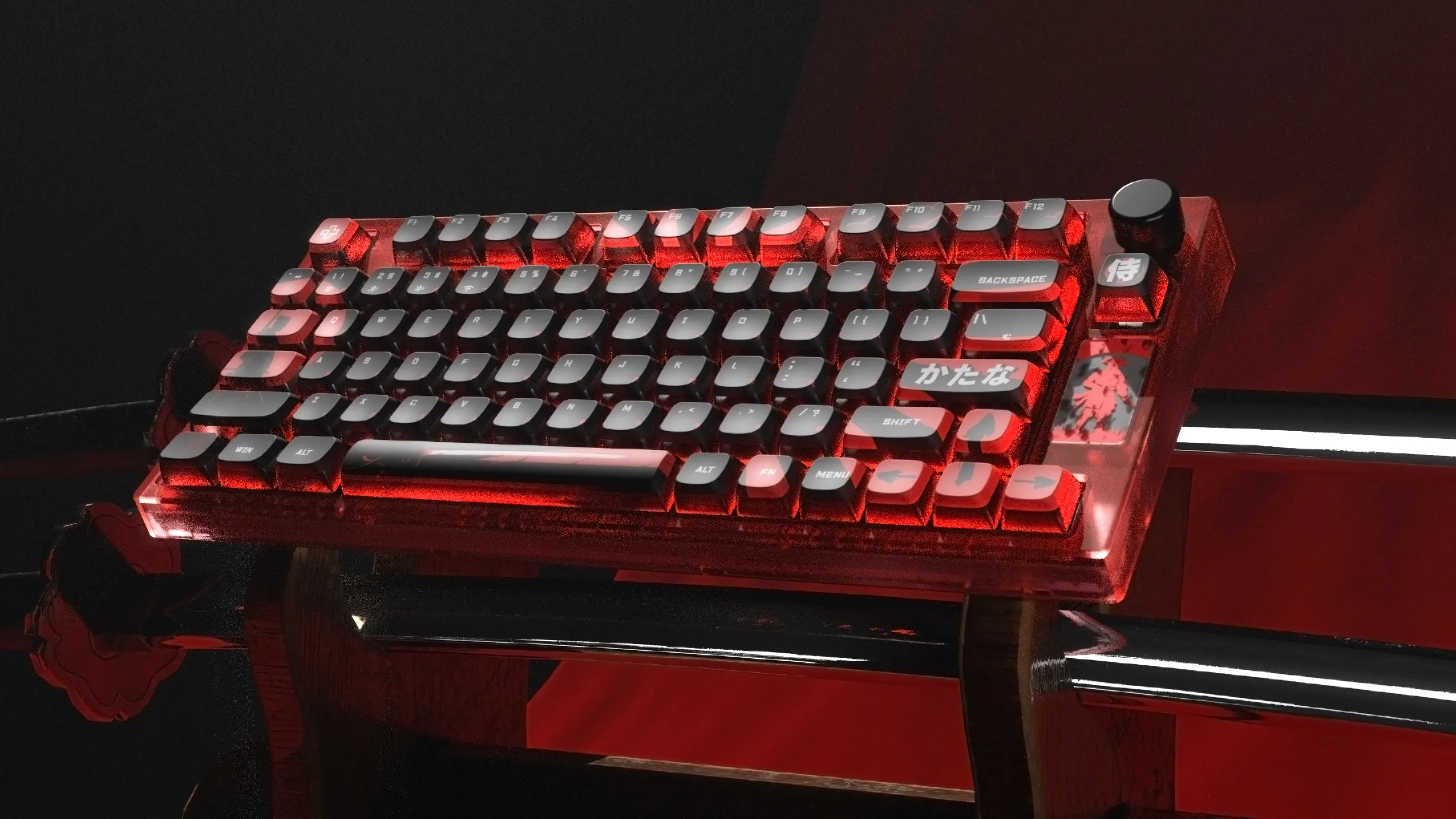 QwertyKey75 Samurai Bluetooth Безжичен Hotswap RGB VIA/QMK Gasket Монтирана Механична Игрална Клавиатура