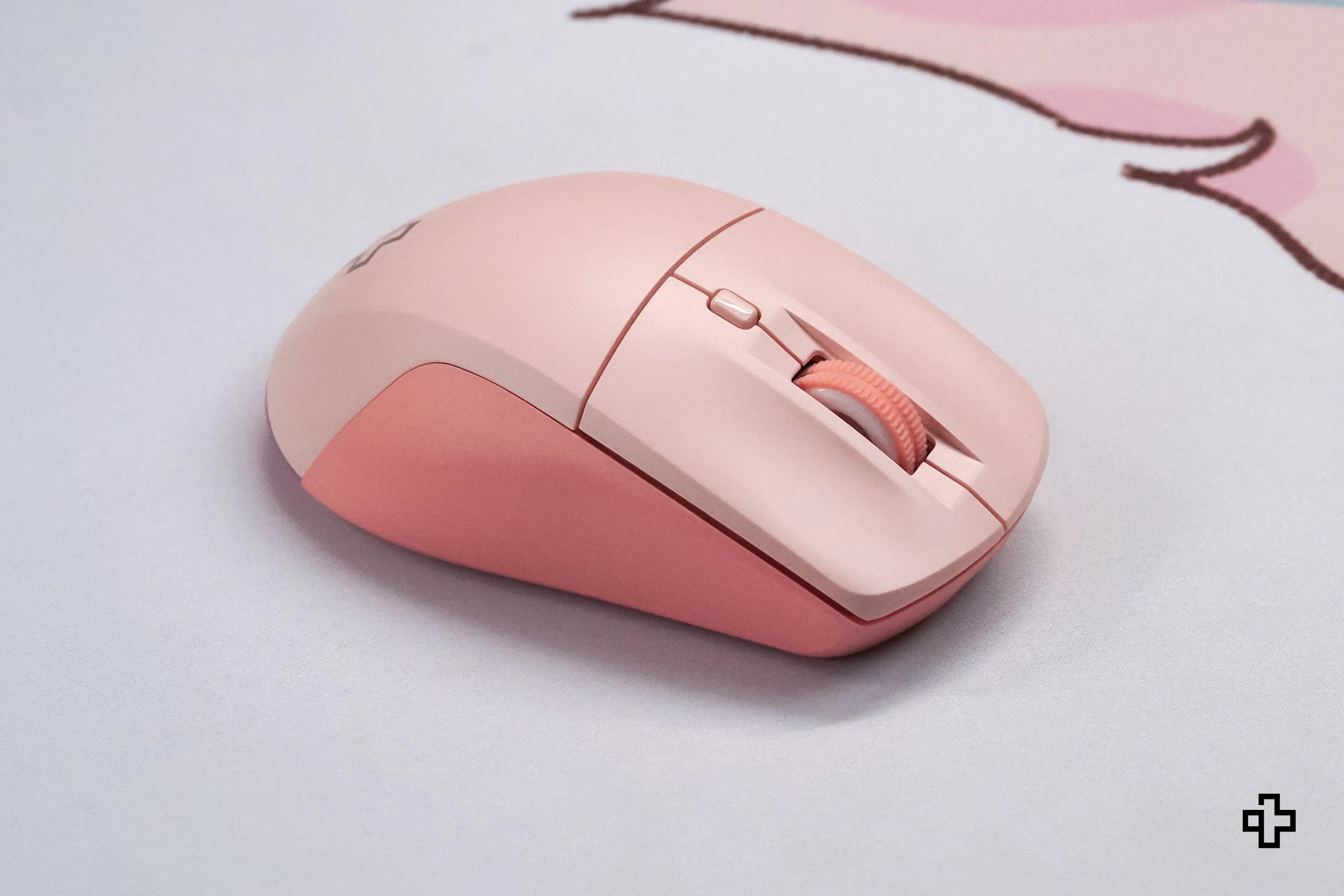 Souris QwertyKey Flow Office Bluetooth sans fil RVB Rose