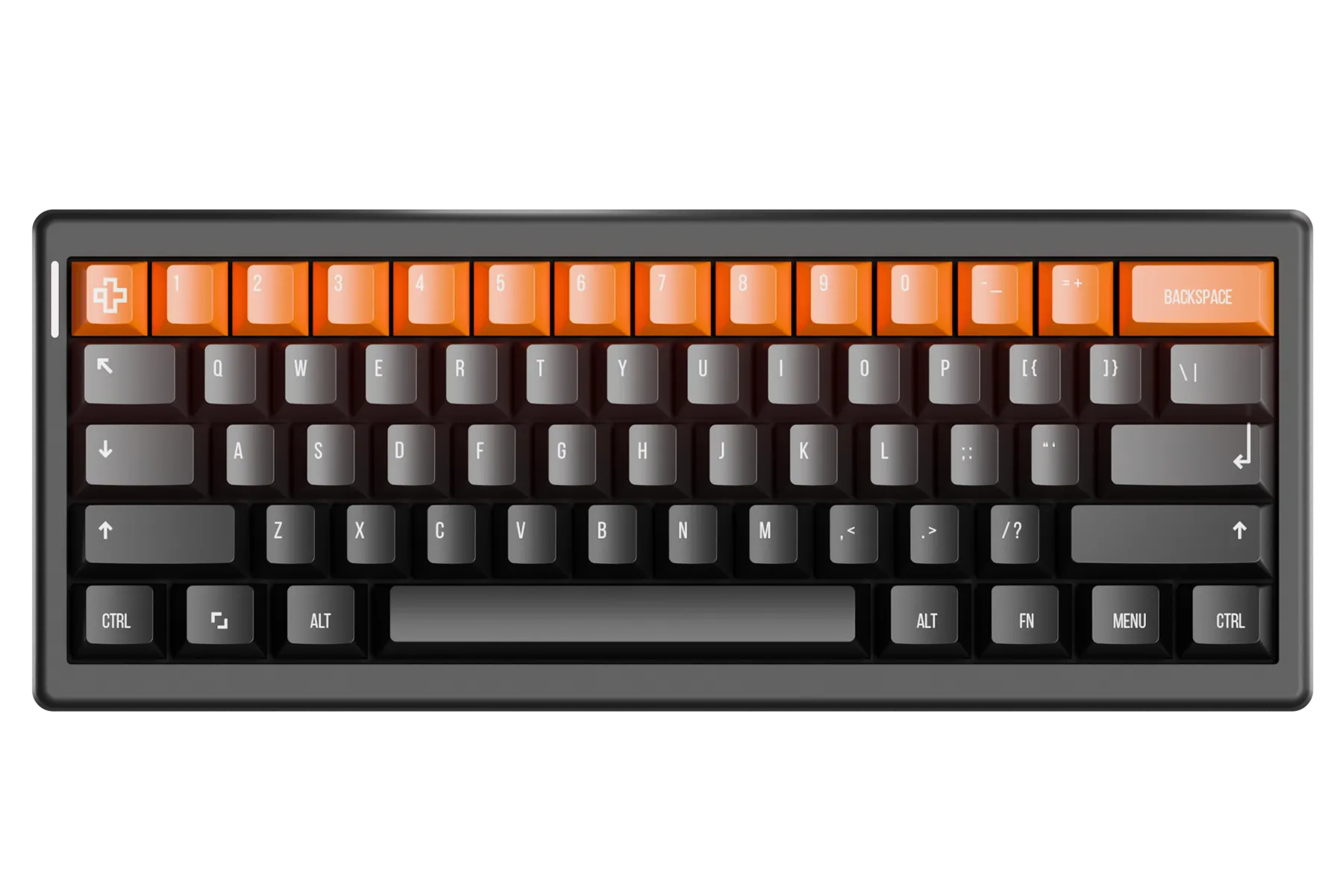 QwertyKey61 PRO Neagra Hotswap RGB VIA Gasket Mounted Teclado Mecánico Gaming
