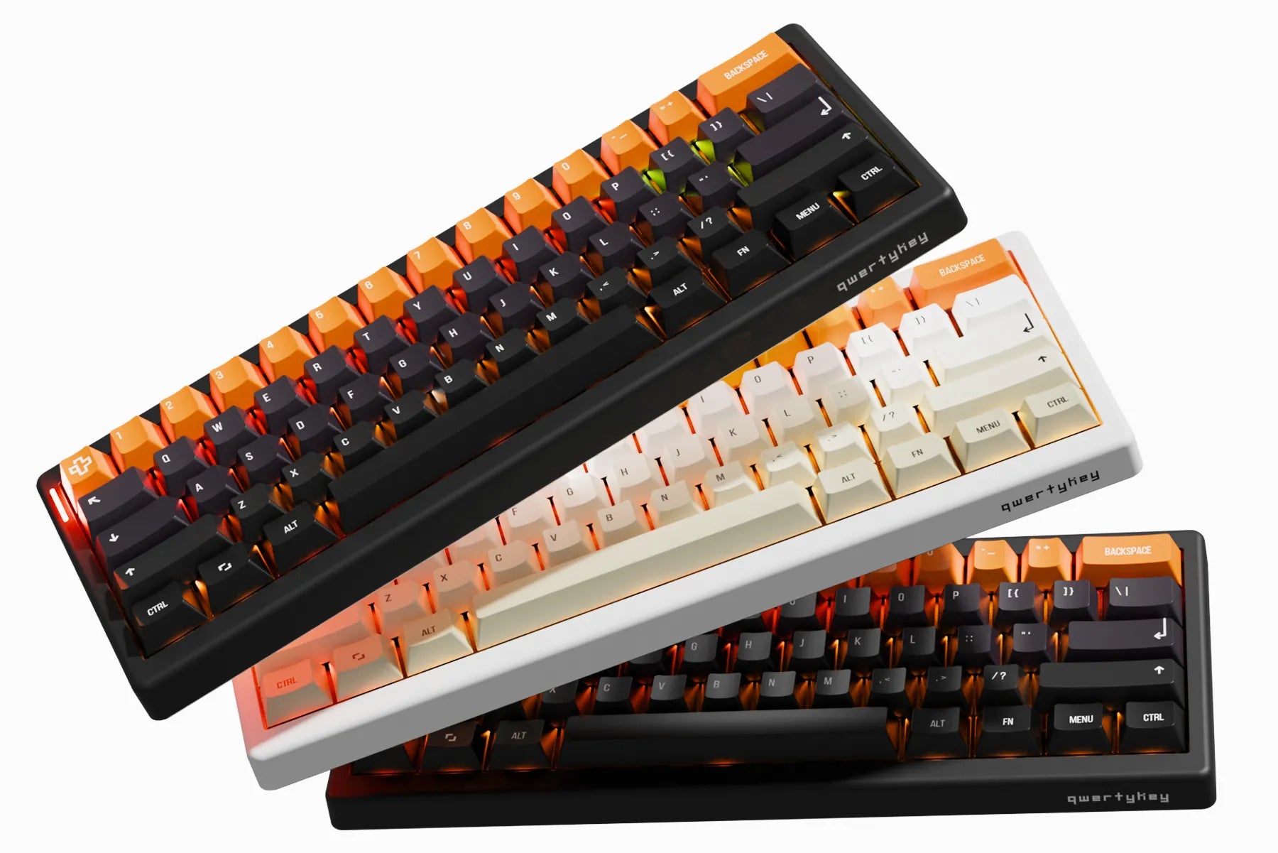 QwertyKey61 PRO Neagra Hotswap RGB VIA Gasket Mounted Teclado Mecánico Gaming
