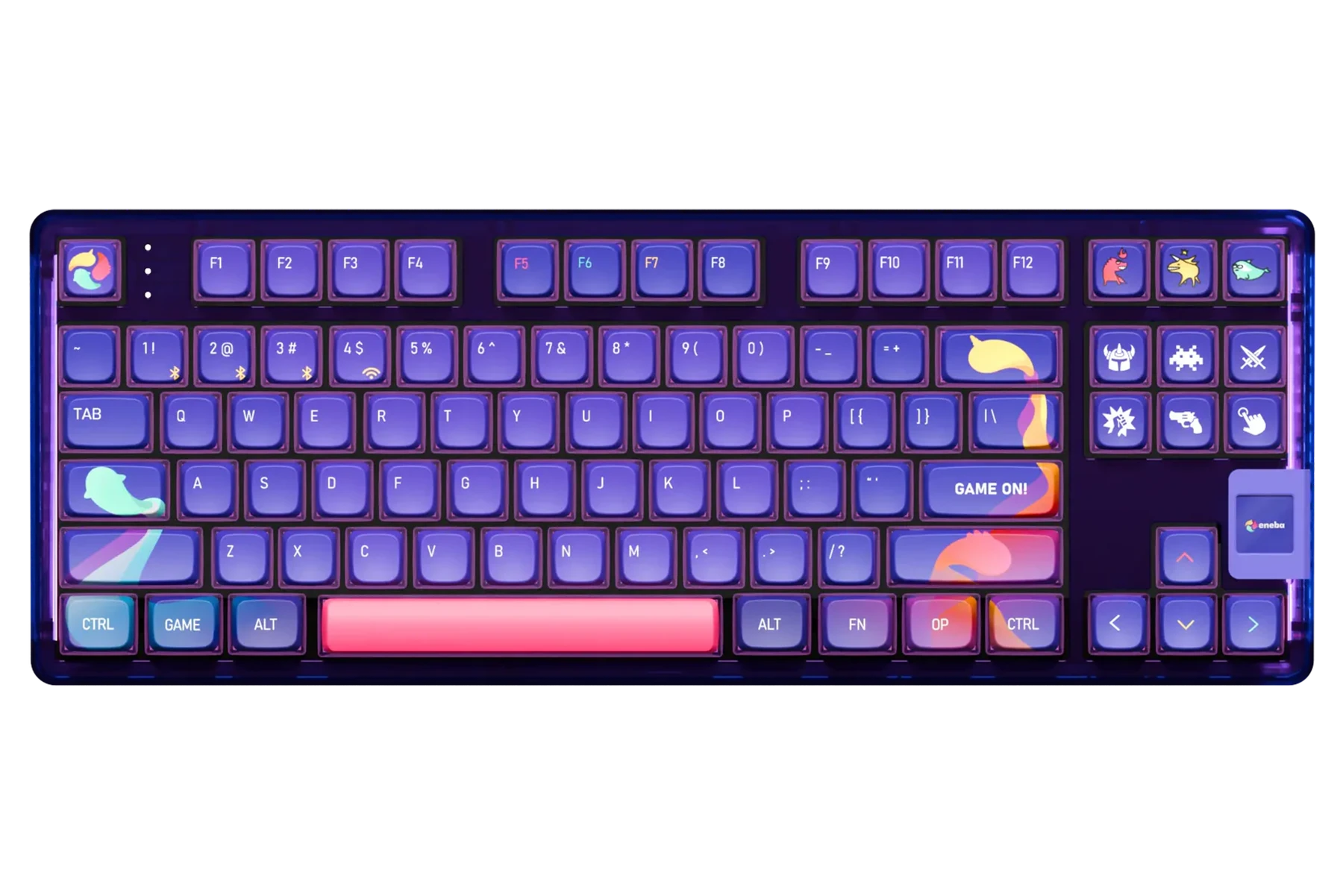 QwertyKey80 x Eneba Limited Edition Bluetooth Wireless Hotswap RGB QMK/VIA Gasket Mounted Gaming Mechanische Tastatur mit Bildschirm