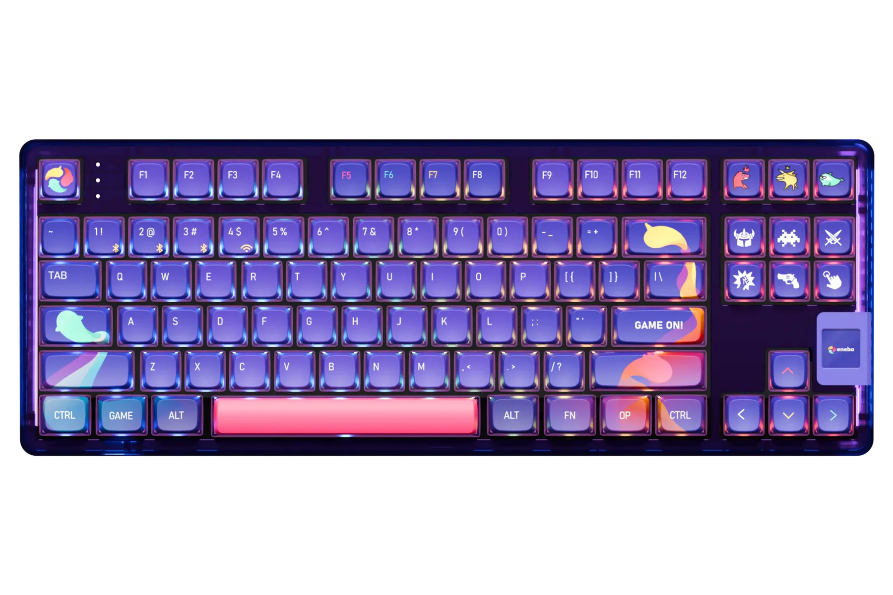 QwertyKey80 x Eneba Limited Edition Bluetooth Wireless Hotswap RGB QMK/VIA Gasket Mounted Gaming Mechanische Tastatur mit Bildschirm