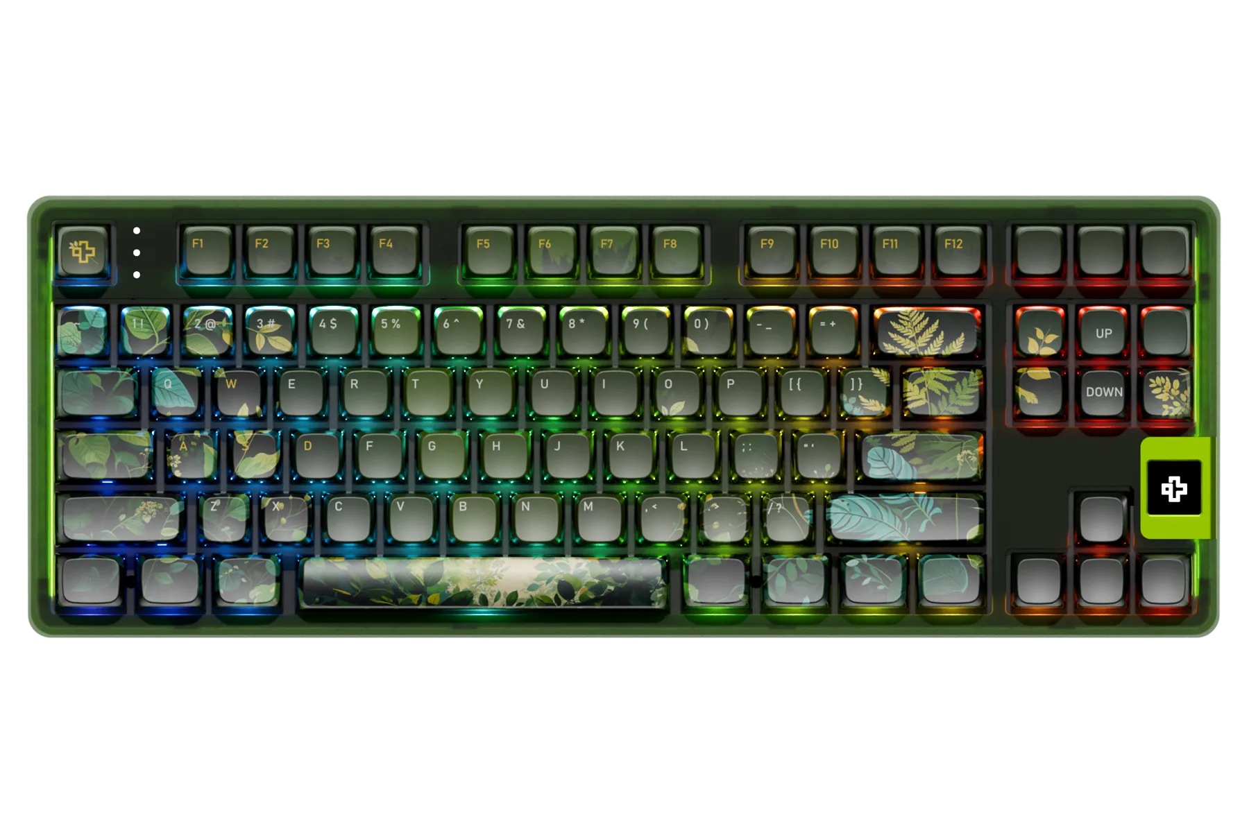 QwertyKey80 Leaf Bluetooth Draadloze Hotswap RGB QMK/VIA Gasket Gemonteerde Mechanische Gaming Toetsenbord met Scherm