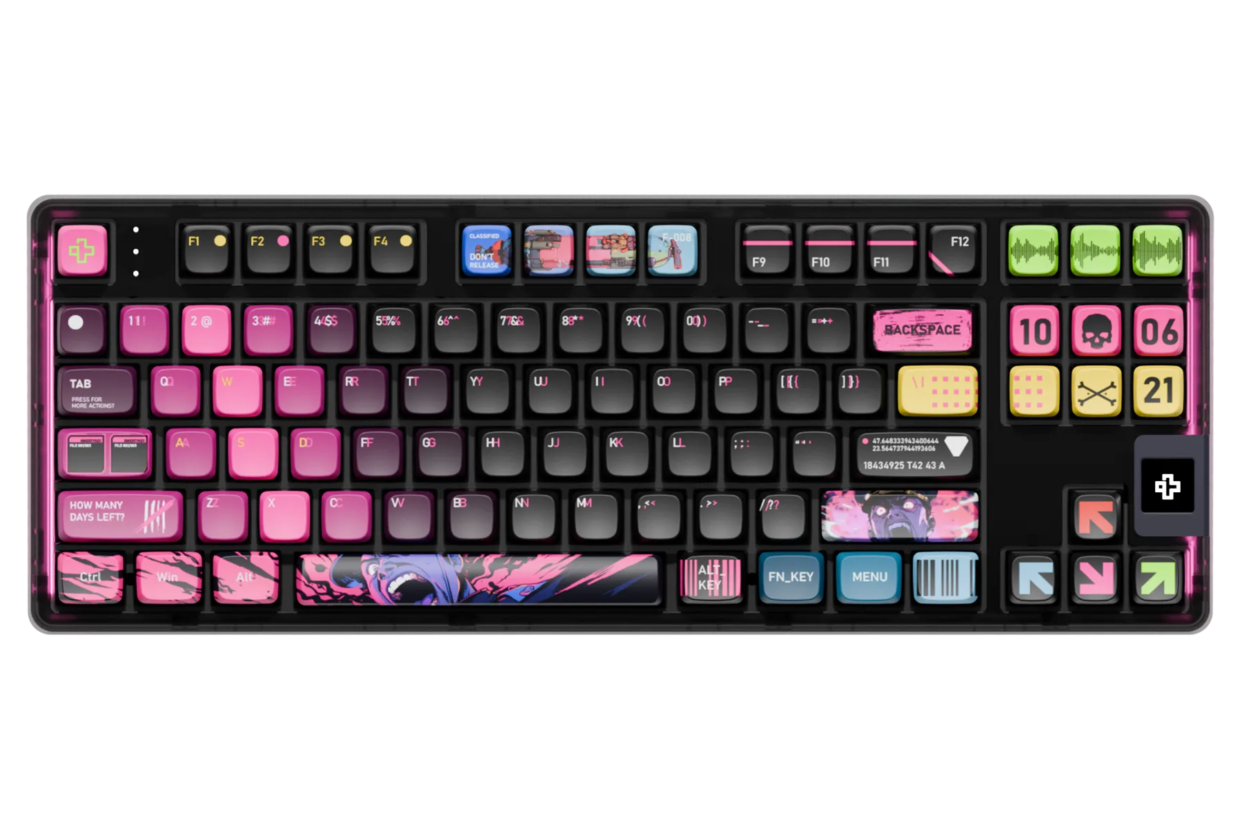 QwertyKey80 Oorlog Bluetooth Draadloze Hotswap RGB QMK/VIA Gasket Gemonteerde Mechanische Gaming Toetsenbord met Scherm