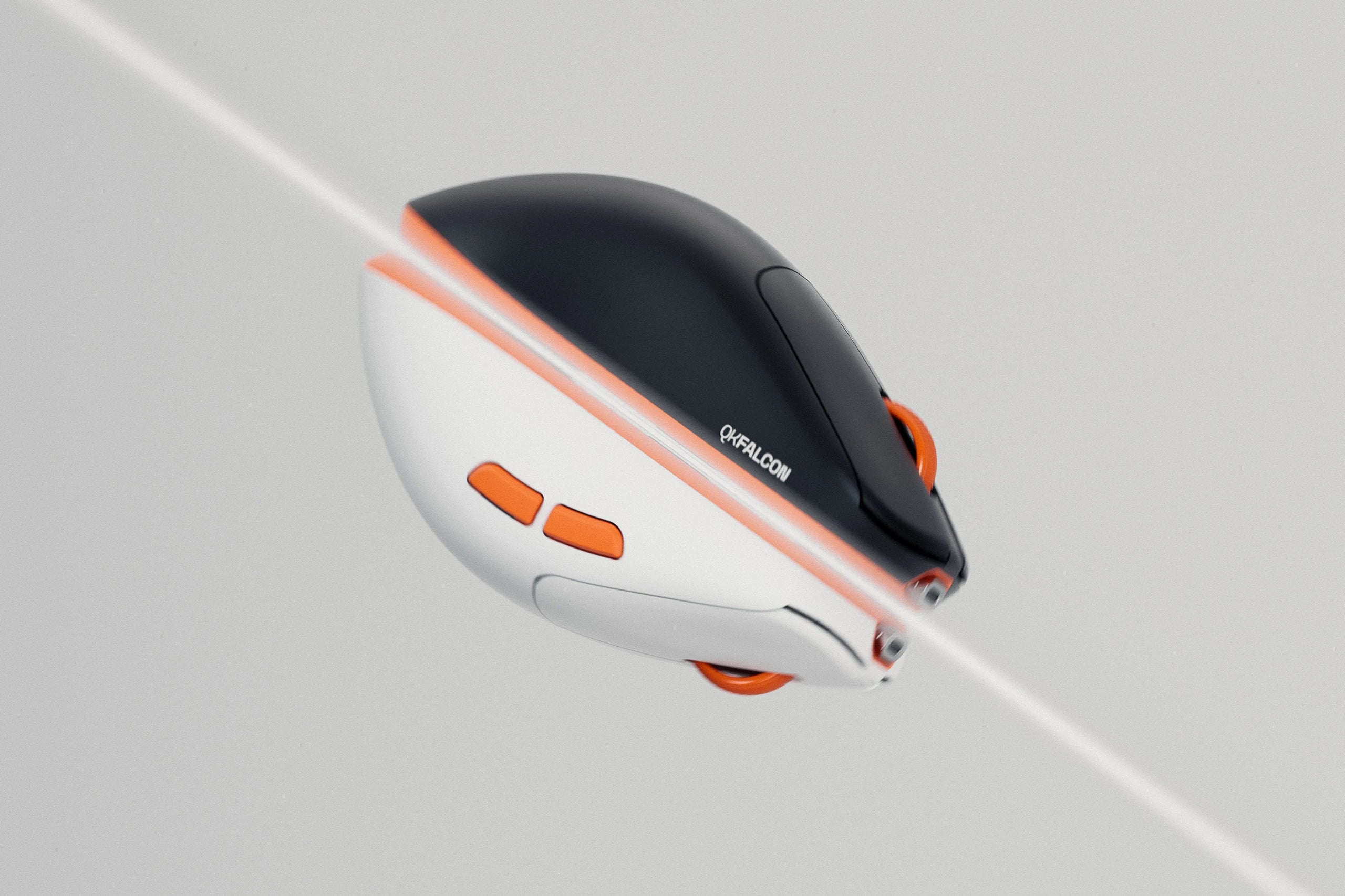 Souris Gaming QwertyKey Falcon Alb 8K, 30.000 DPI, Bluetooth Sans Fil Trio Mode, Pixart 3950