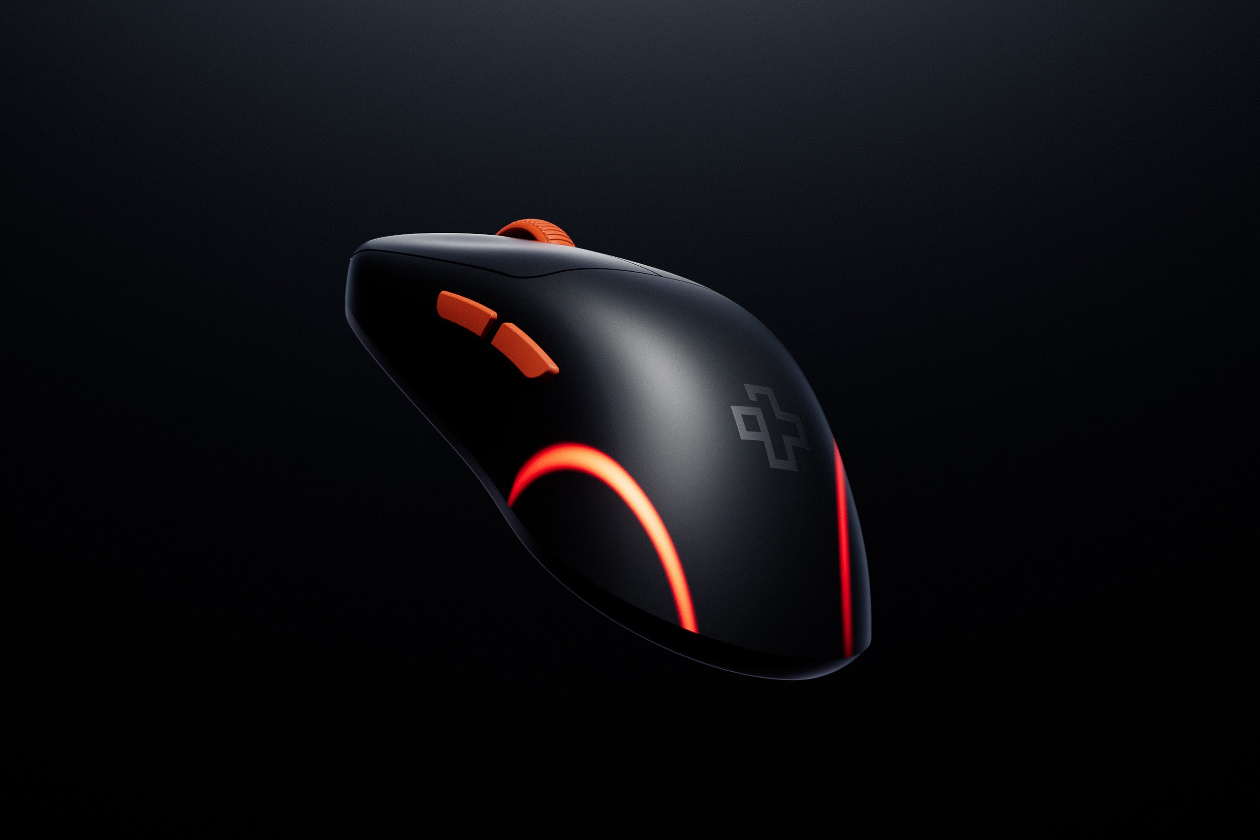 Souris Gaming QwertyKey Falcon Noir 8K, 30.000 DPI, Bluetooth Sans Fil Trio Mode, Pixart 3950
