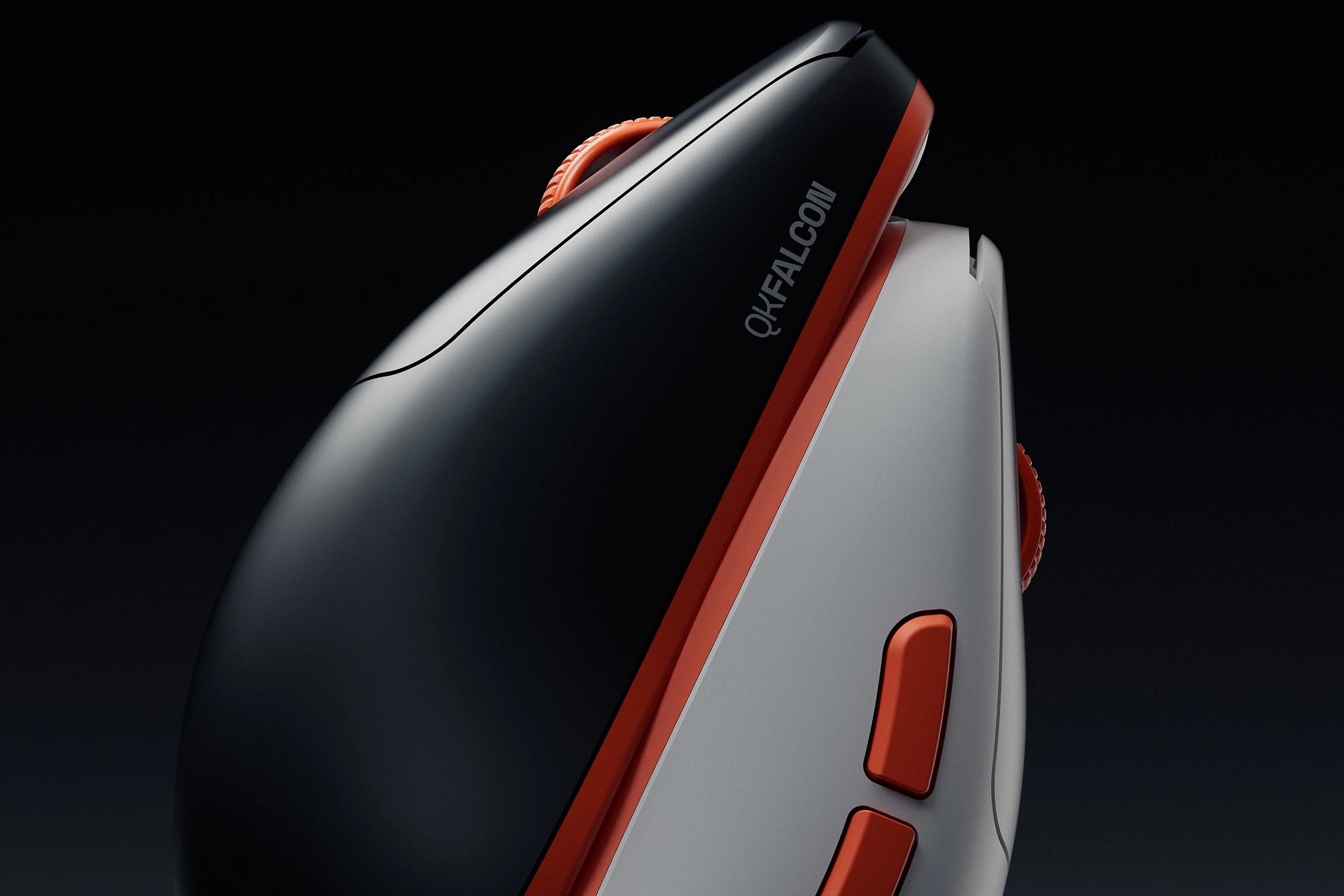 Souris Gaming QwertyKey Falcon Alb 8K, 30.000 DPI, Bluetooth Sans Fil Trio Mode, Pixart 3950