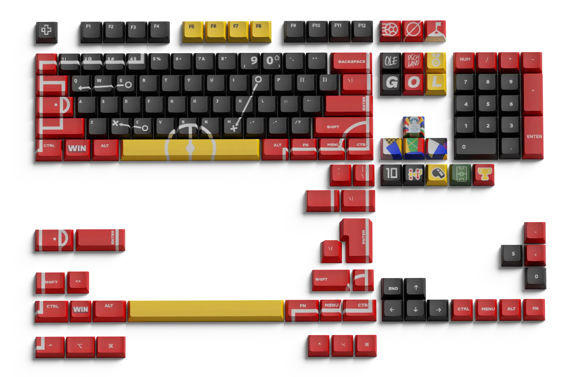 Establecer sabor QwertyKey Euro 2024 Alemania Perfil XDA Material PBT