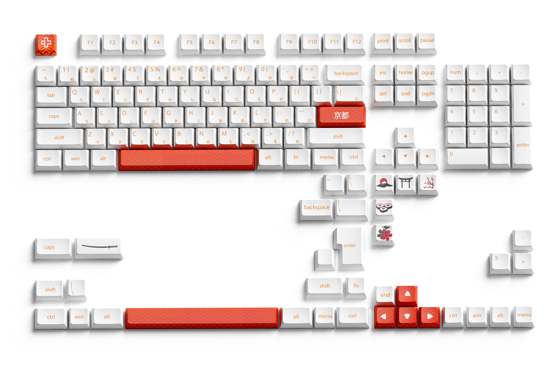 Set Taste QwertyKey Kyoto Profil XDA Matériau PBT
