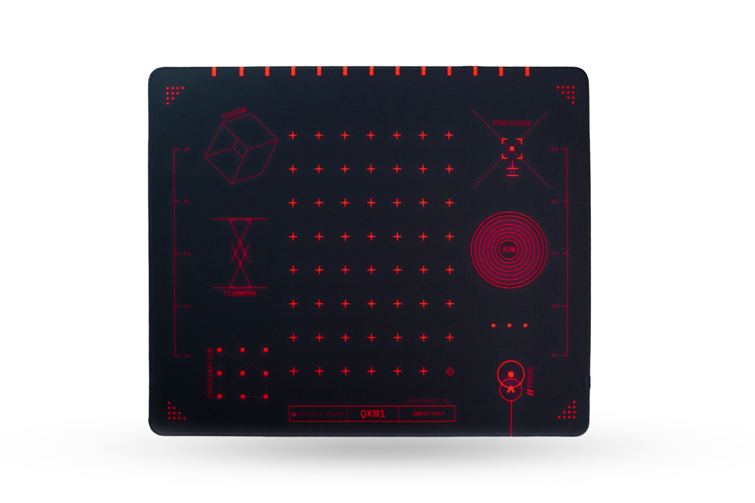 Tapis de souris QwertyKey QKM1 4mm bords cousus gaming