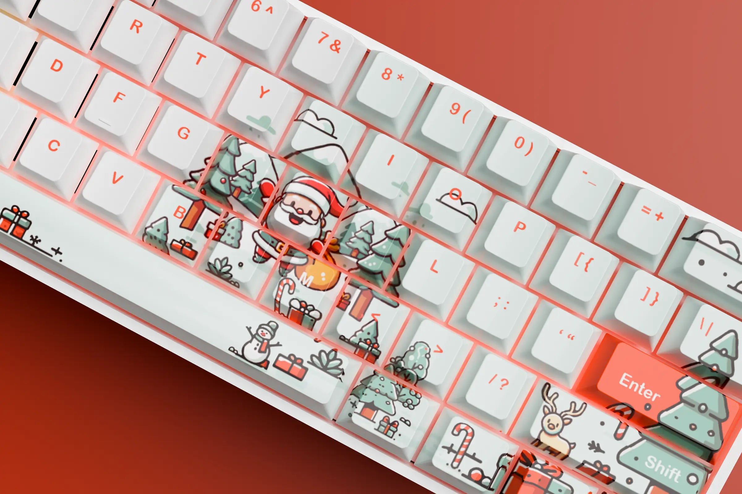 QwertyKey Santa Hotswap Mechanische Tastatur Weihnachten Gaming