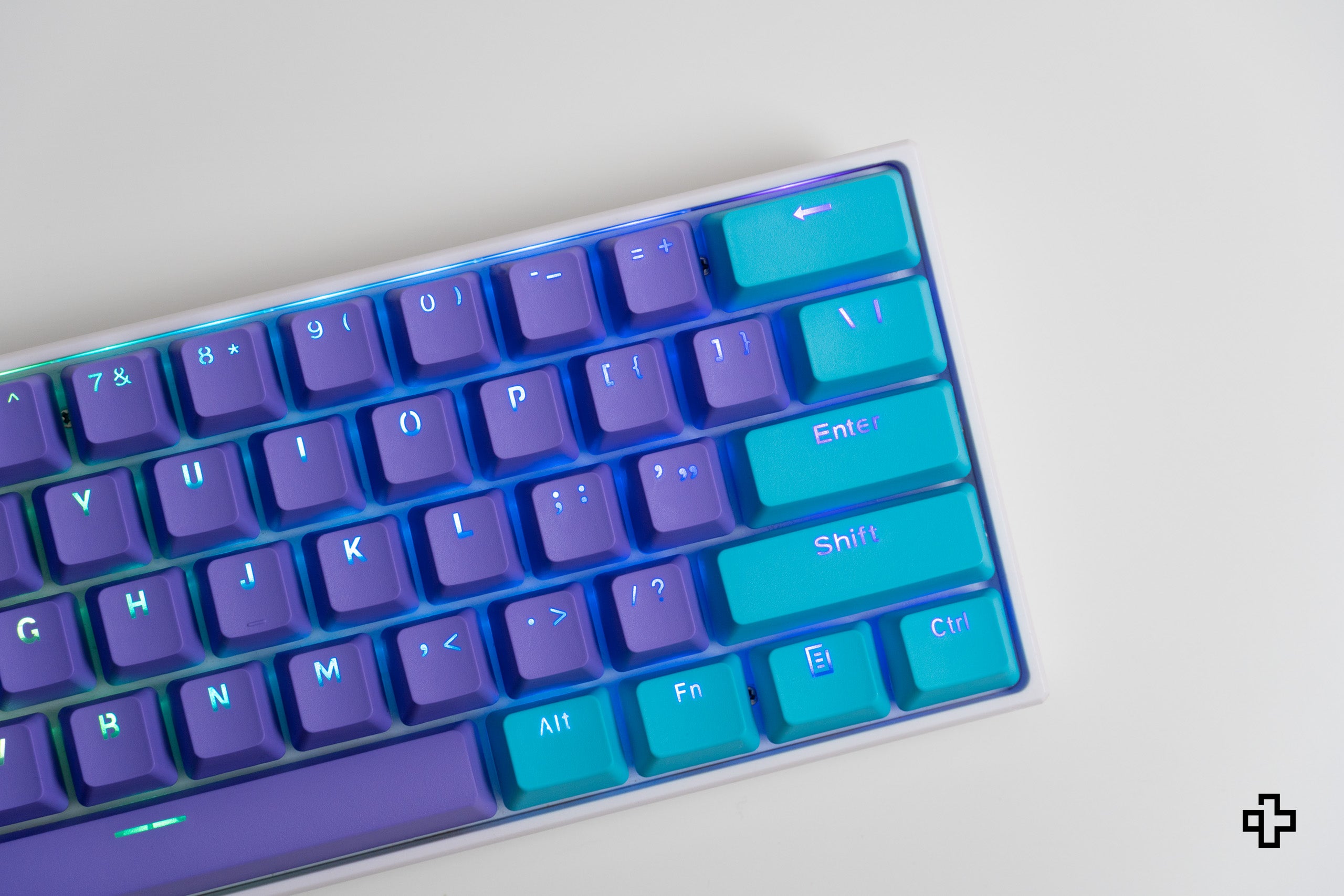Set Taste QWERTY Liliac-Ocean Translucido Perfil OEM Material PBT – doble inyección