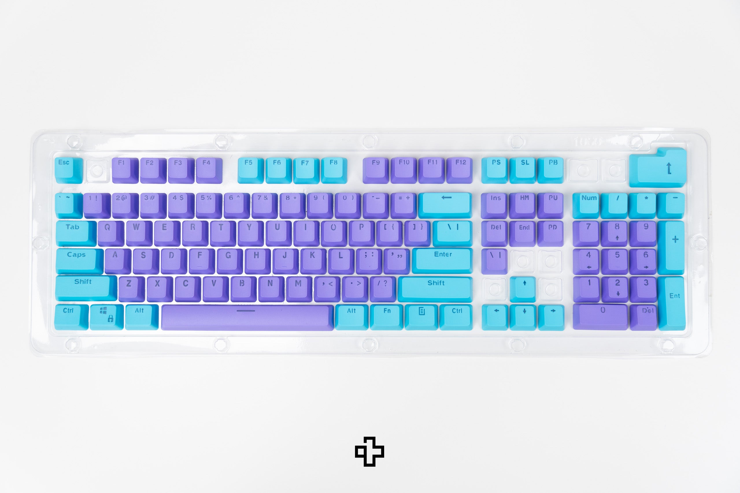 Set Taste QWERTY Liliac-Ocean Translucido Perfil OEM Material PBT – doble inyección