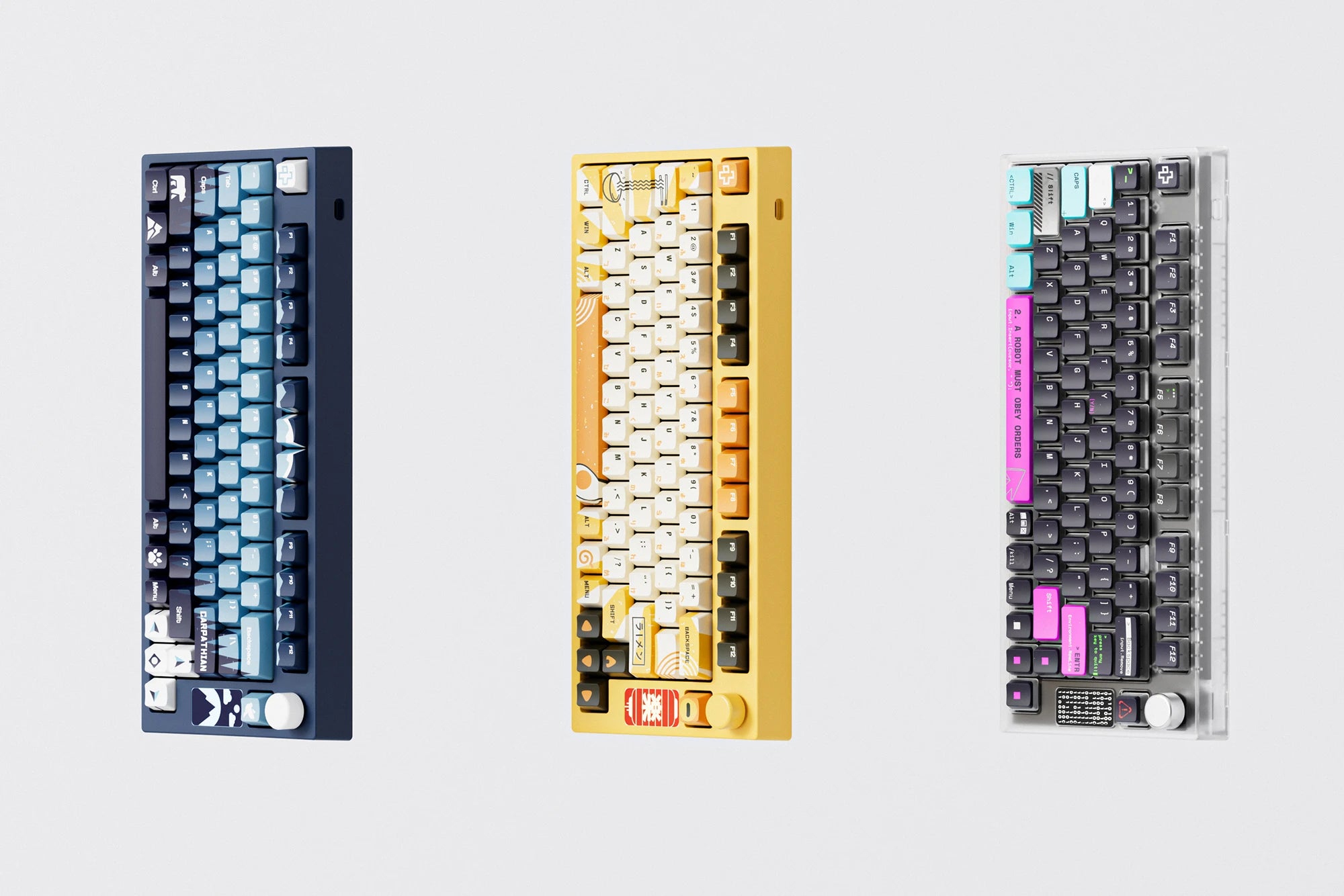 QwertyKey75 Ramen Bluetooth Безжична Hotswap RGB Gasket Mounted Механична Игрална Клавиатура