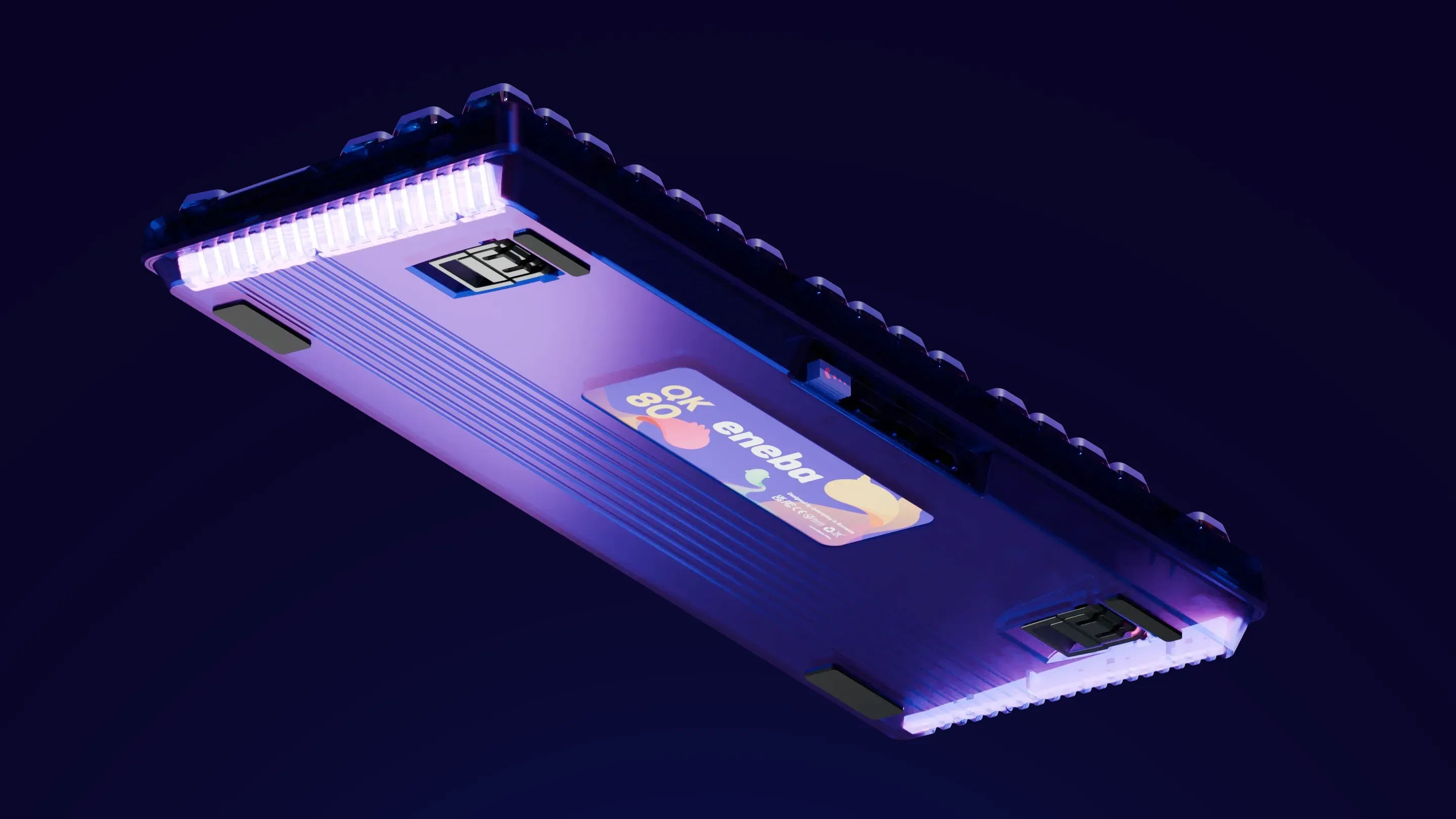 QwertyKey80 x Eneba Limited Edition Bluetooth Wireless Hotswap RGB QMK/VIA Gasket Mounted Gaming Mechanische Tastatur mit Bildschirm