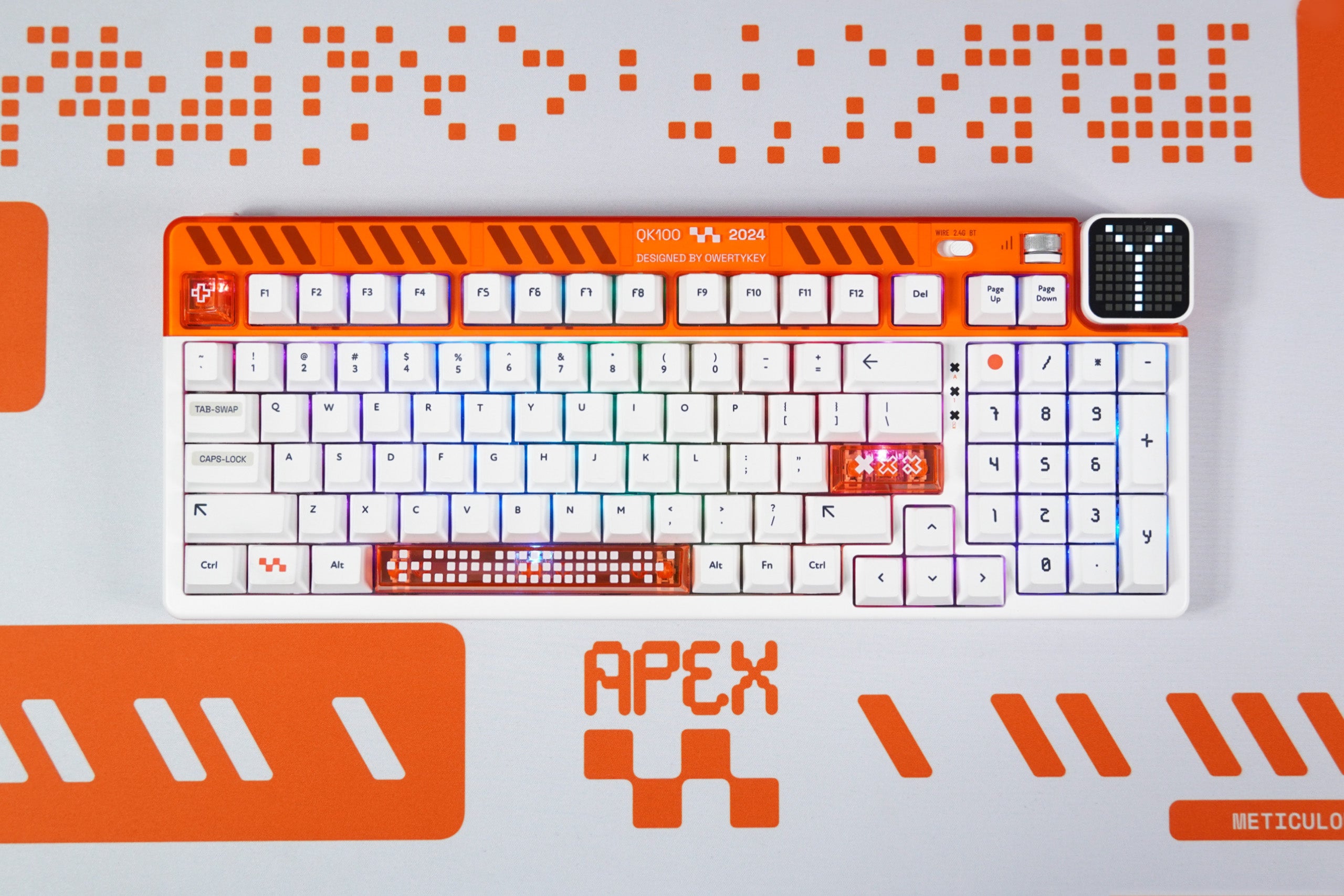 Deskmat Souris QwertyKey Apex 4mm bords cousus
