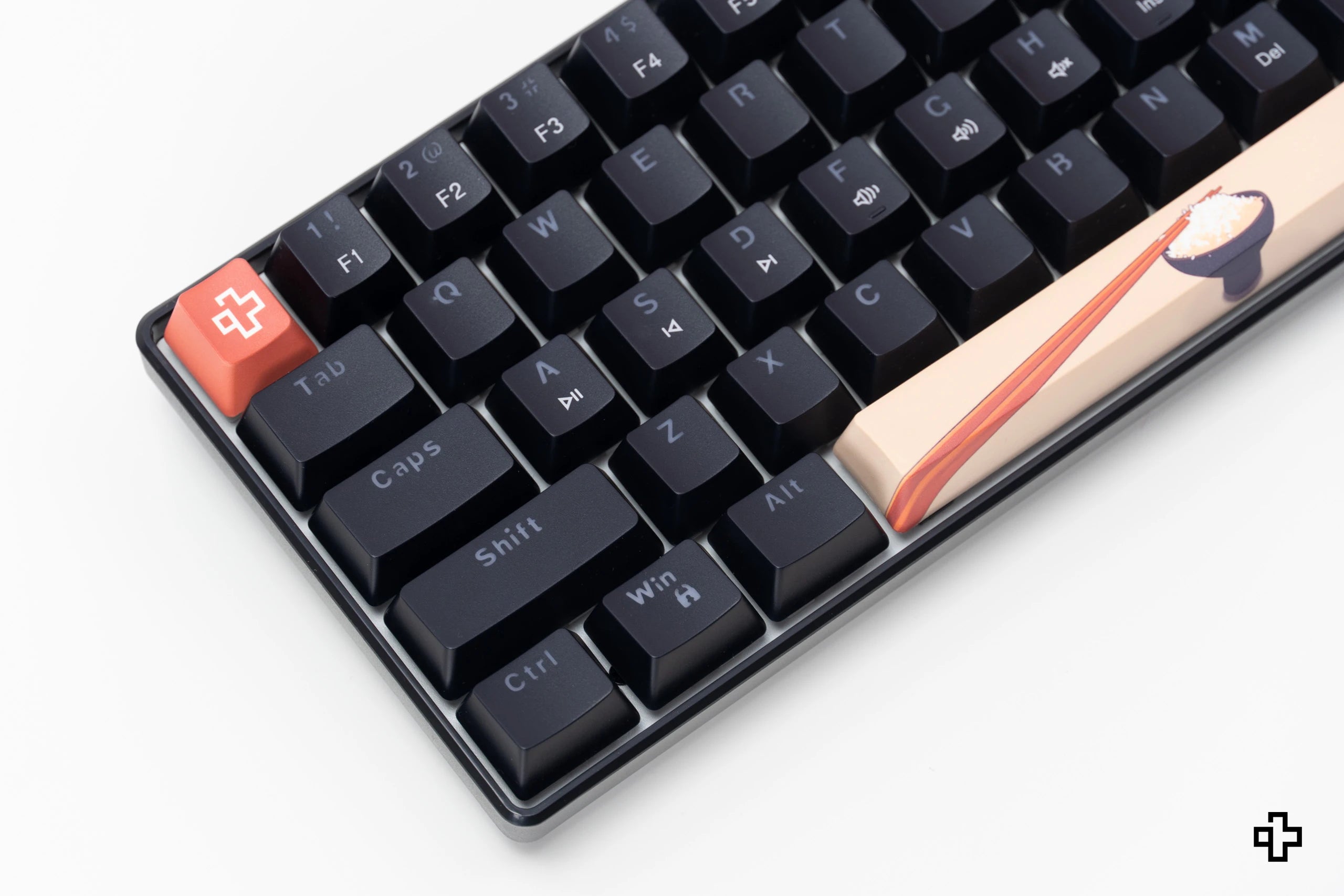 QwertyKey Rice V3 Neagra Hotswap RGB Software Mechanische Gaming-Tastatur