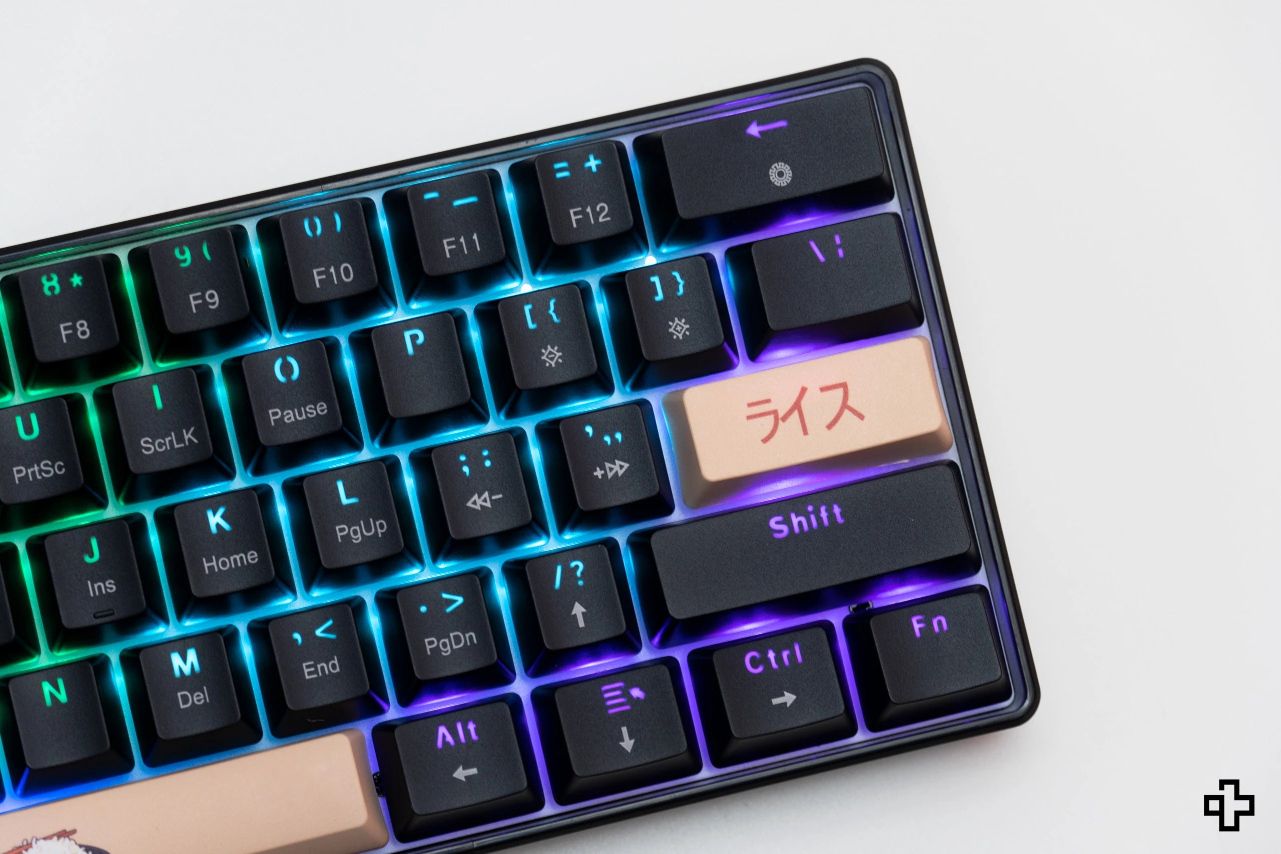 QwertyKey Rice V3 Neagra Hotswap RGB Software Mechanische Gaming-Tastatur