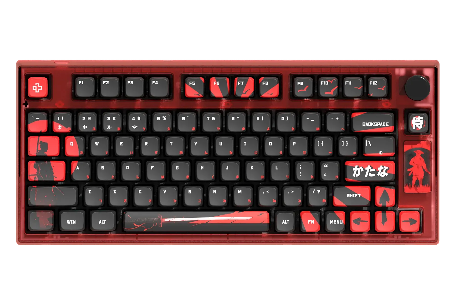 QwertyKey75 Samurai Bluetooth Безжичен Hotswap RGB VIA/QMK Gasket Монтирана Механична Игрална Клавиатура
