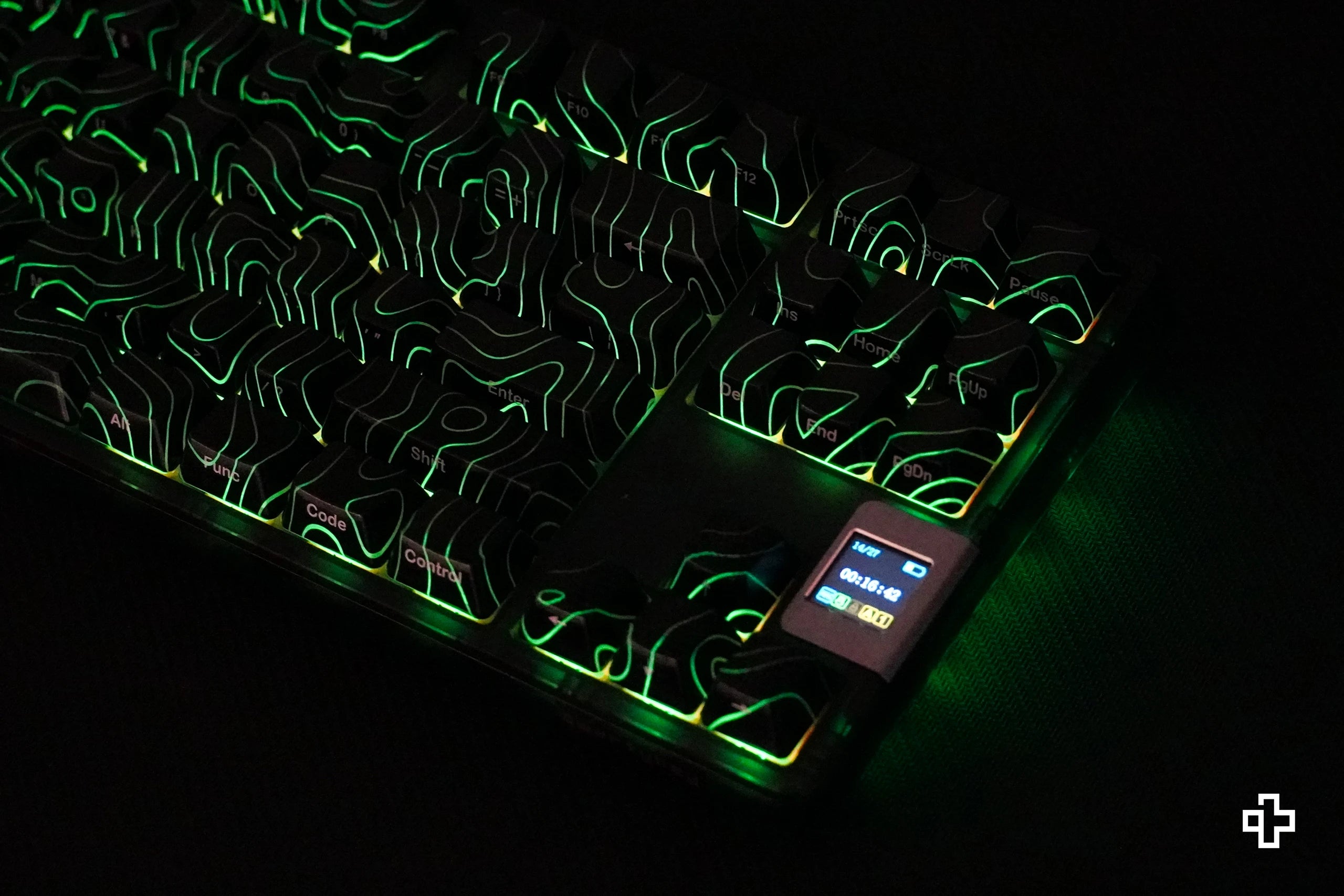 Set Taste Topographic QwertyKey Technologie IMD Negre