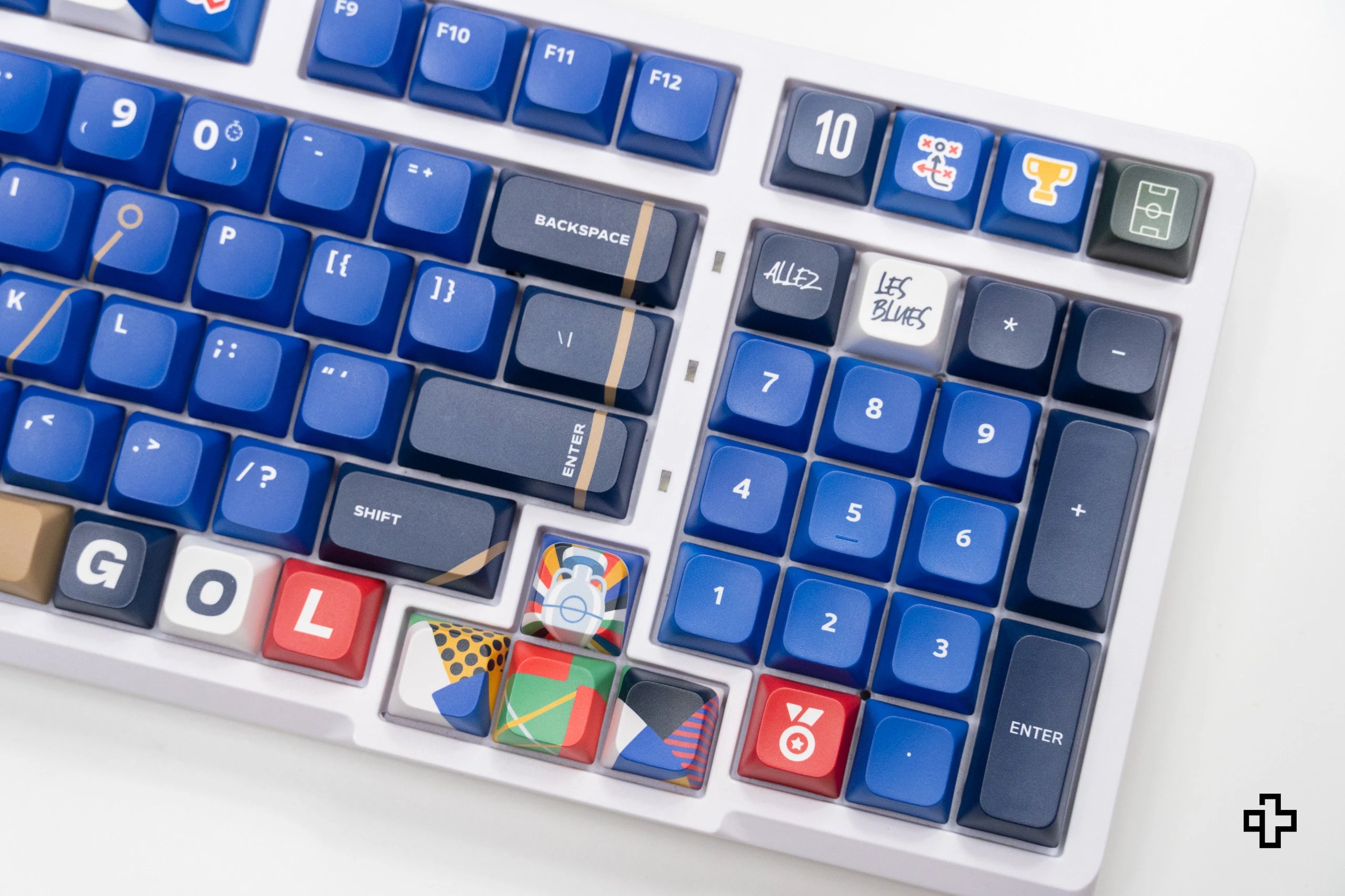 Set goût QwertyKey Euro 2024 Franta Profil XDA Matériau PBT