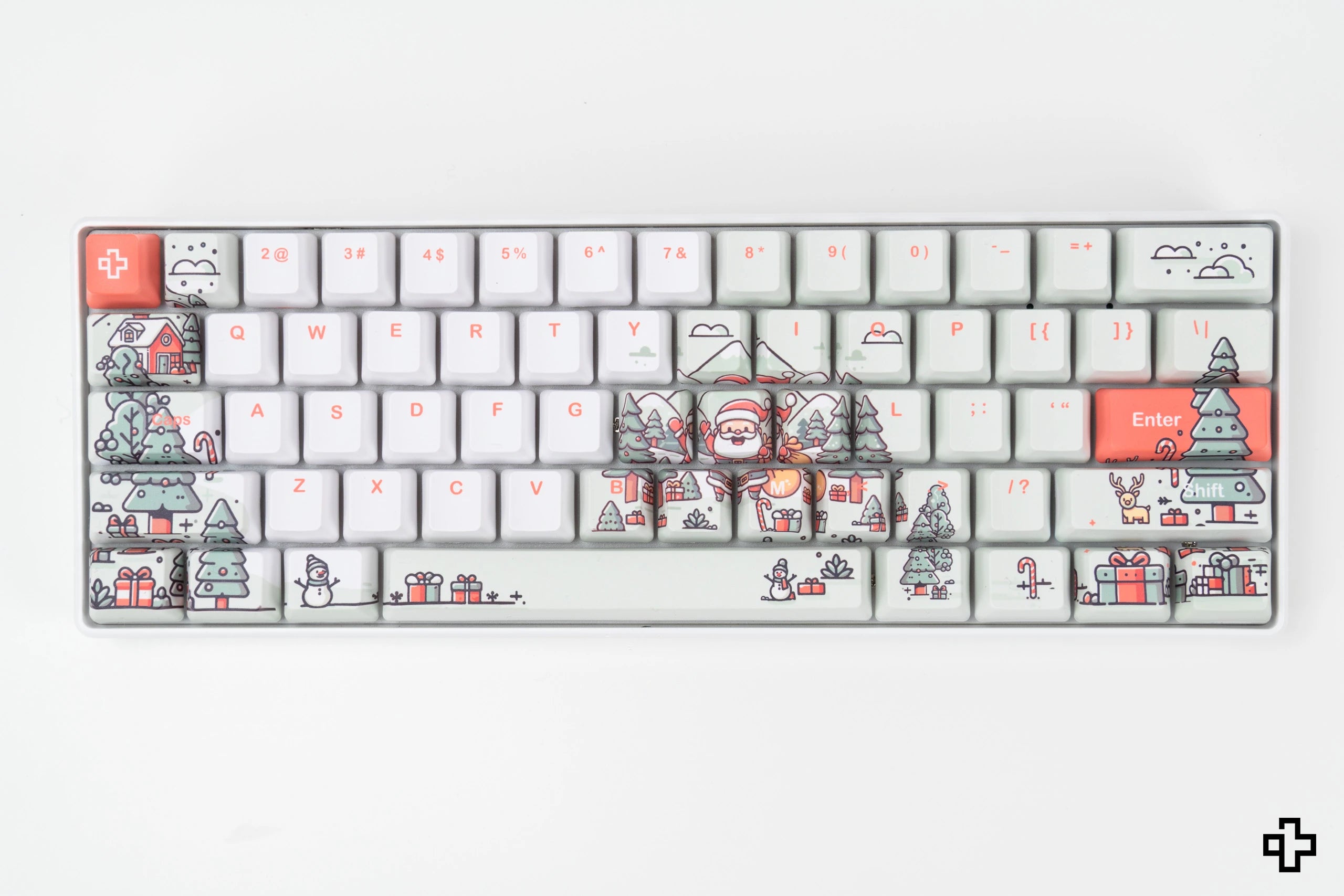 QwertyKey Santa Hotswap Mechanische Tastatur Weihnachten Gaming