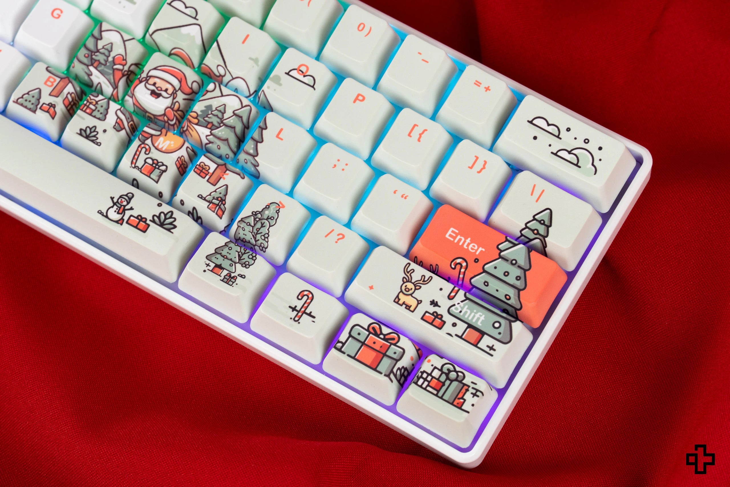 QwertyKey Santa Hotswap Mechanische Tastatur Weihnachten Gaming
