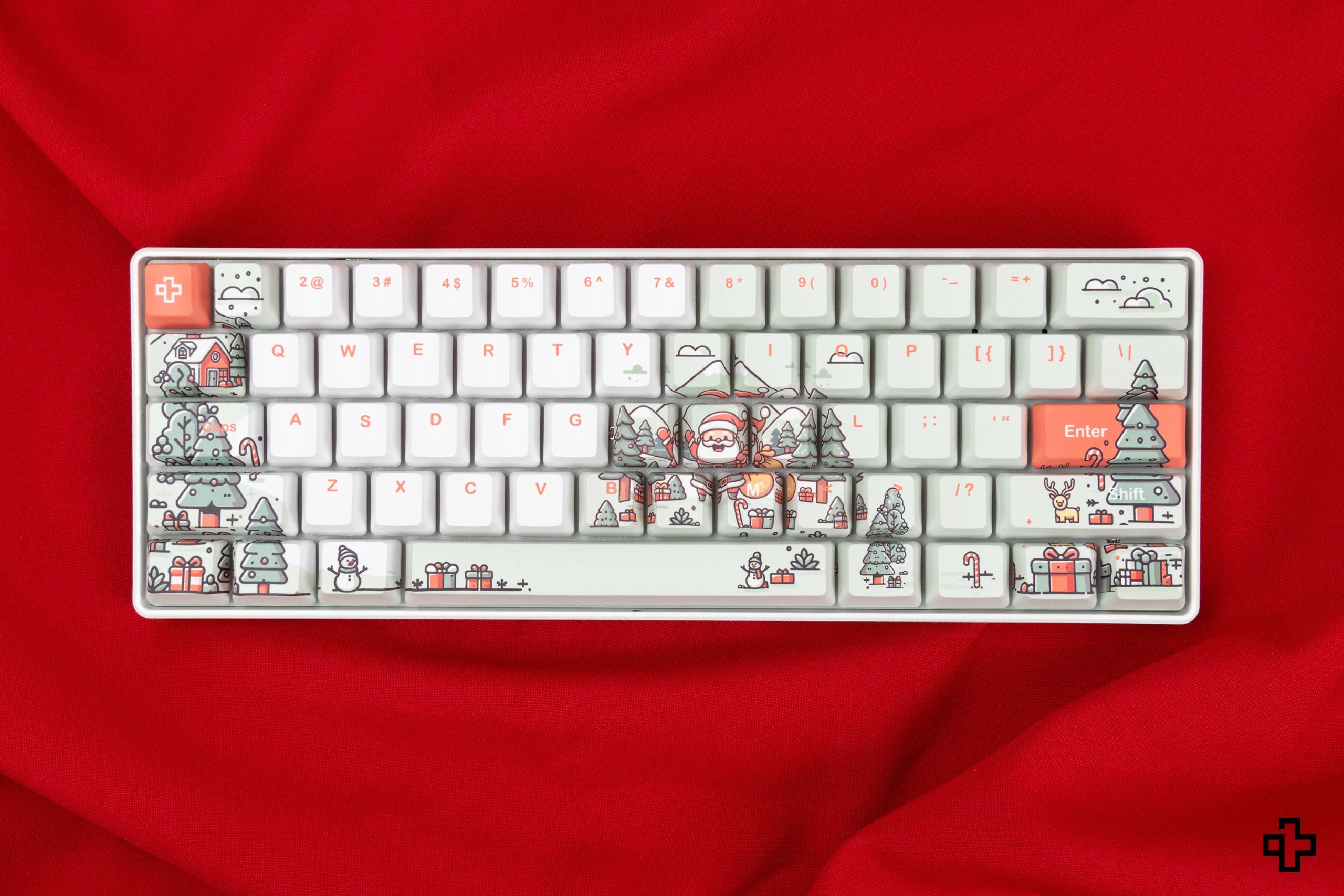 QwertyKey Santa Hotswap Mechanische Tastatur Weihnachten Gaming