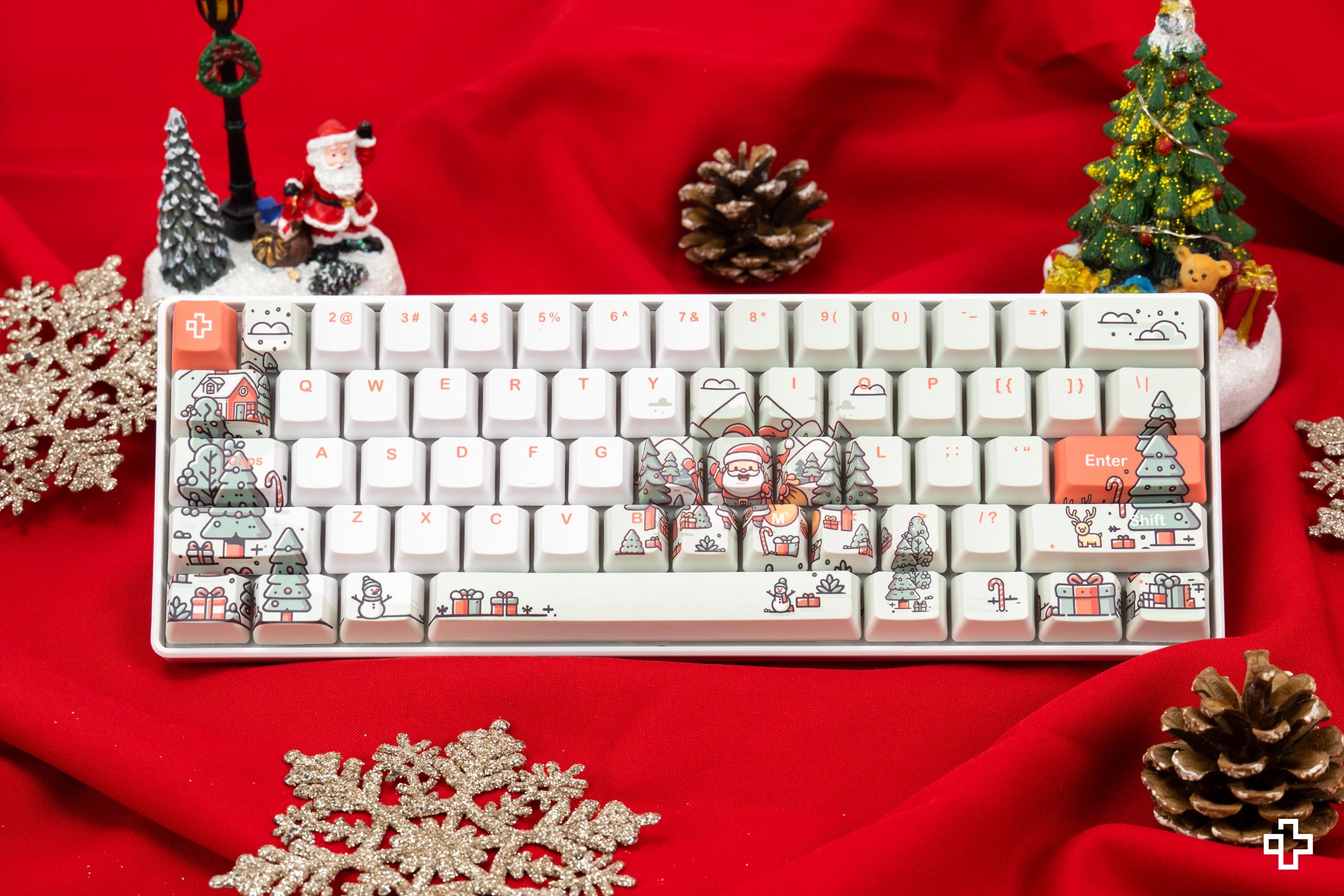 QwertyKey Santa Hotswap Mechanische Tastatur Weihnachten Gaming