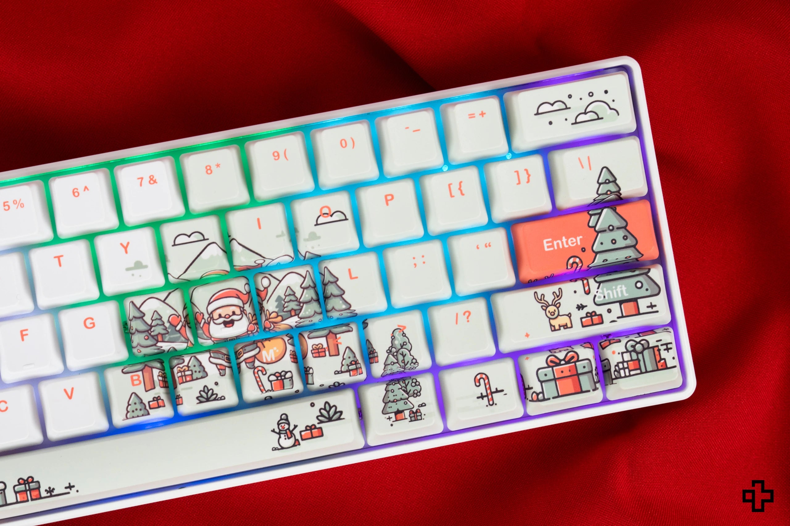 QwertyKey Santa Hotswap Mechanische Tastatur Weihnachten Gaming