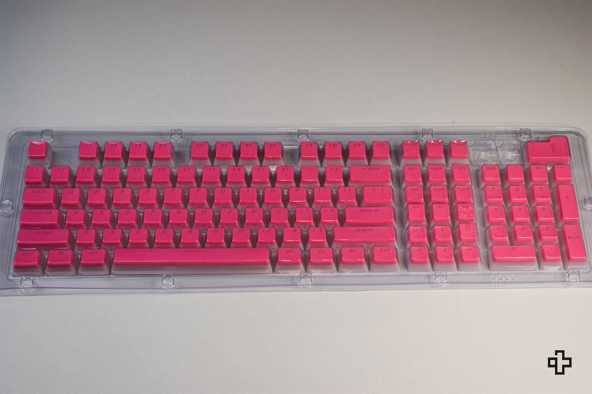 Set Taste Pink Pudding Translucide Profil OEM Material PBT Double Shot - QwertyKey