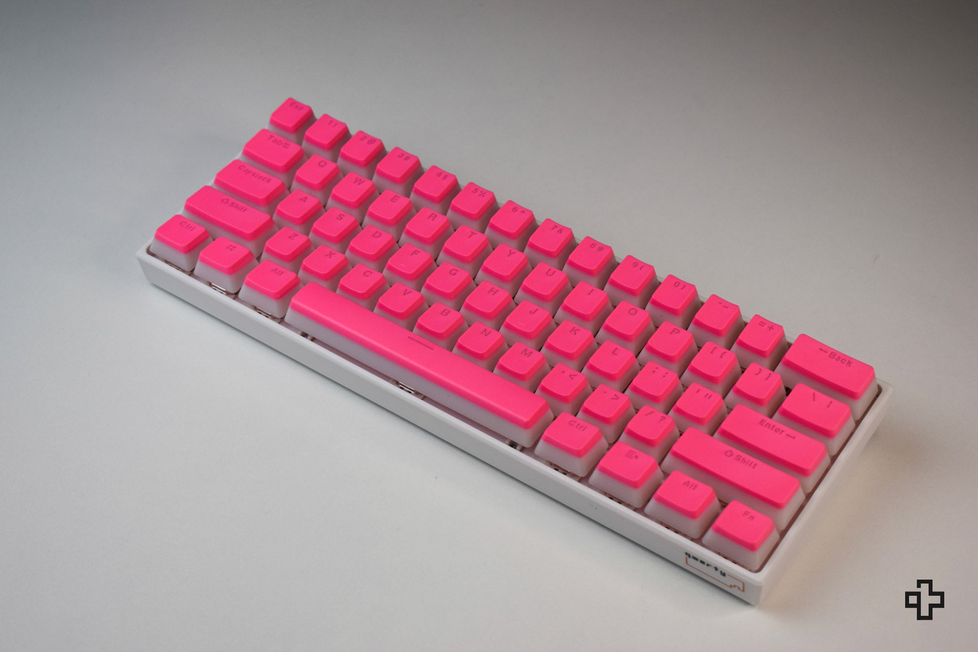 Set Taste Pink Pudding Translucide Profil OEM Material PBT Double Shot - QwertyKey
