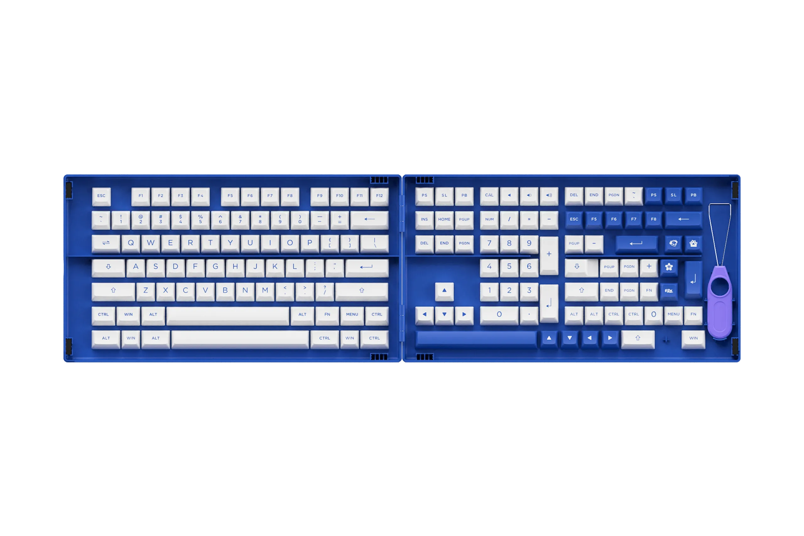 Set Taste Blue On White Akko PBT Double Shot Profile ASA