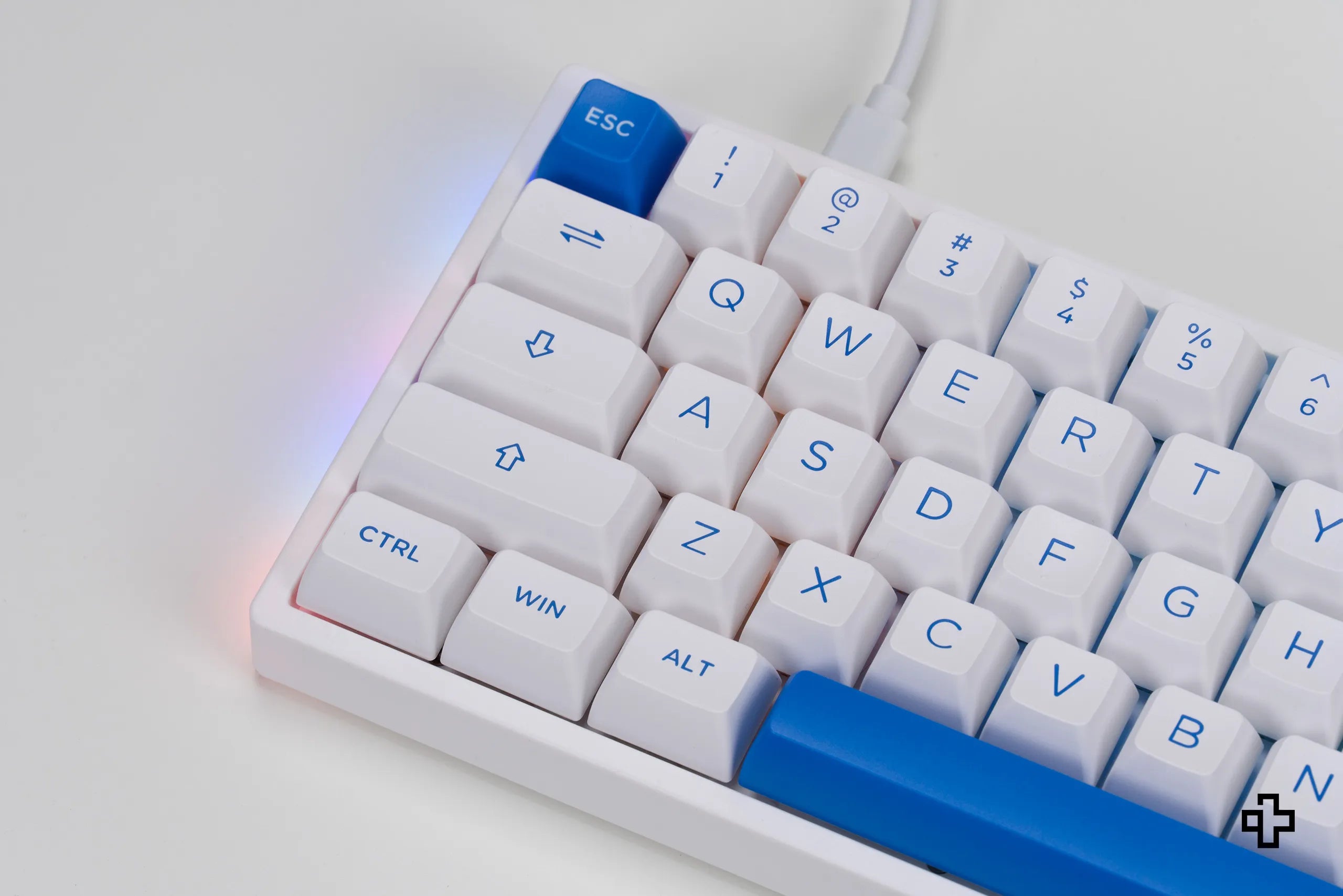 Set Taste Blue On White Akko PBT Double Shot Profile ASA