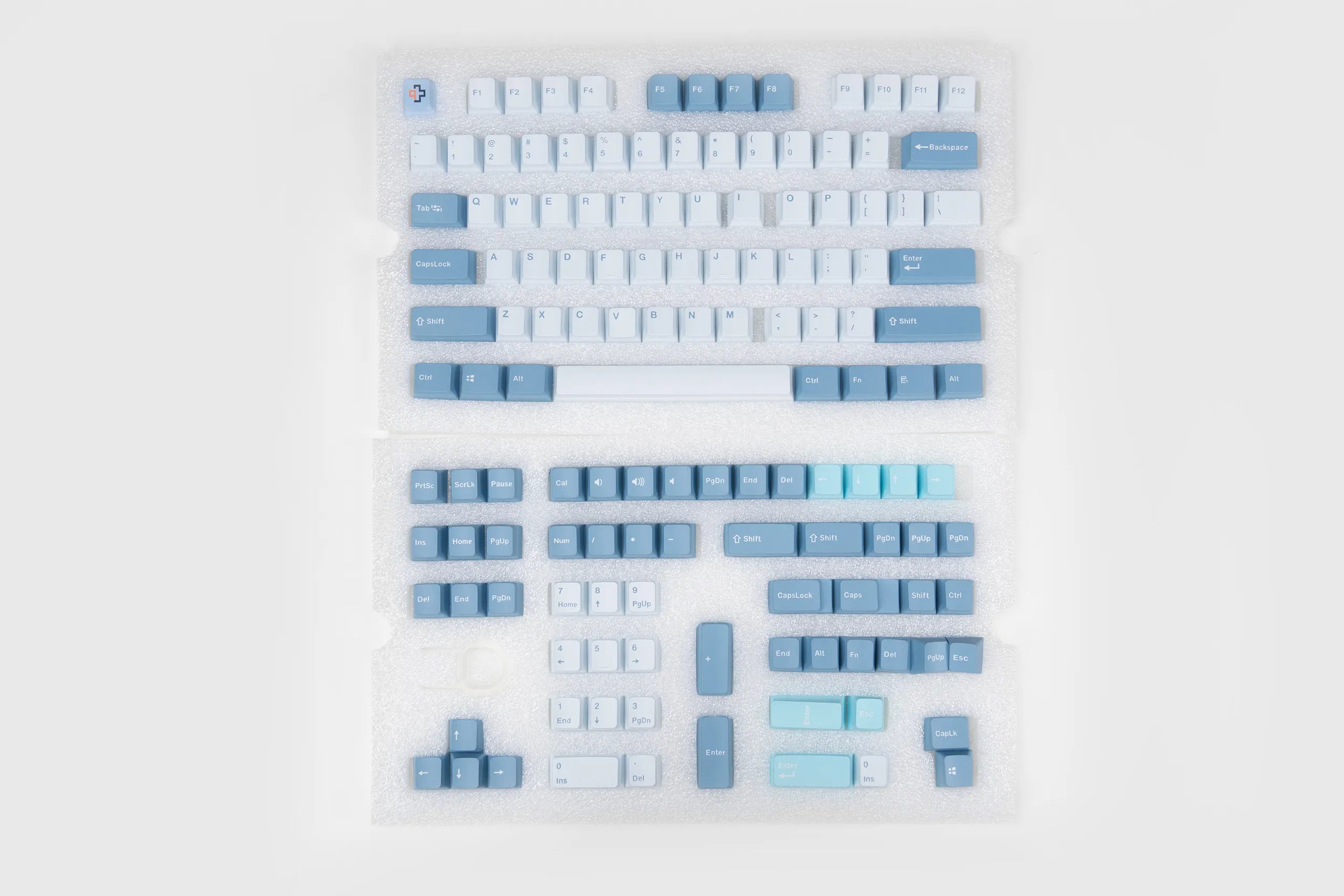 Set smak QwertyKey Iceberg PBT Double Shot Profil OEM