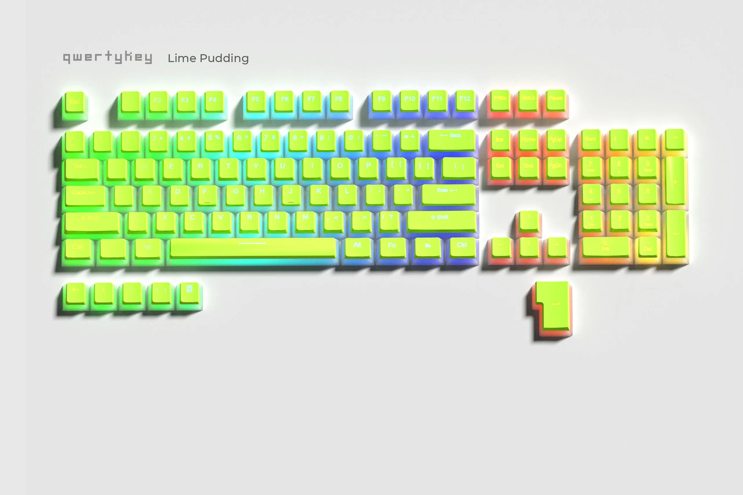 Set Goût Pudding Citron Profil OEM Matériau PBT Double Injection