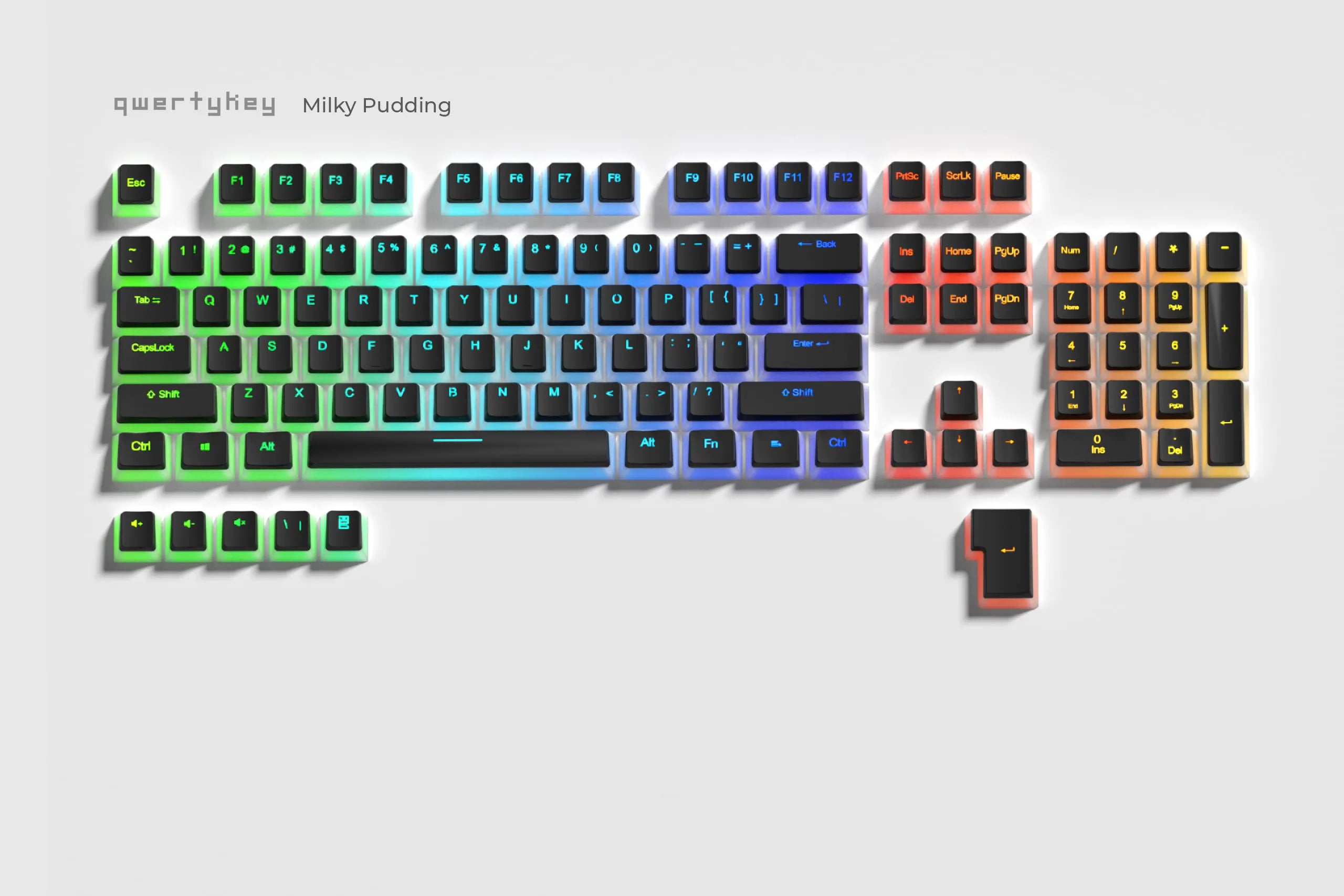 Set Goût Pudding Lacté Translucide Profil OEM Matériau PBT