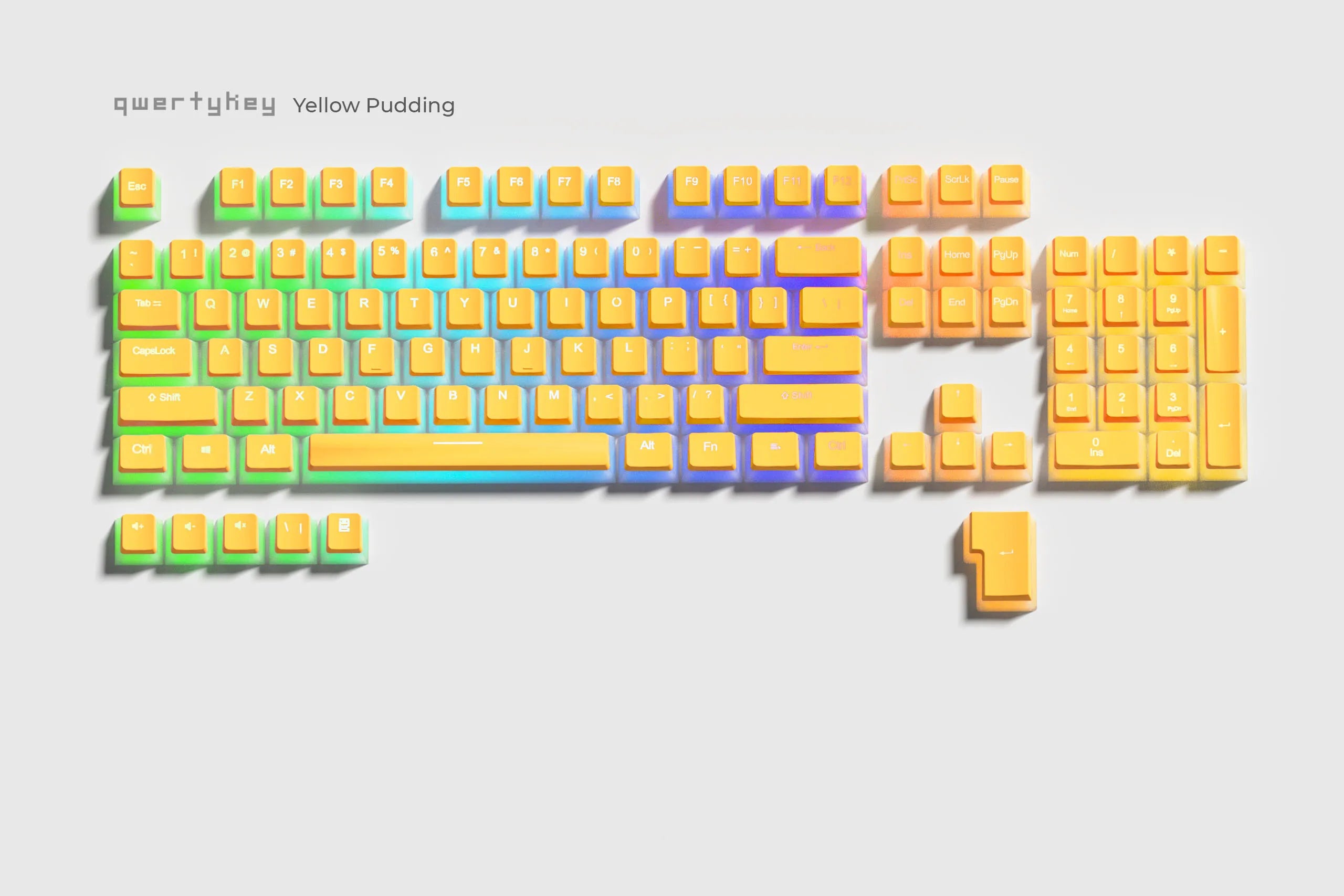 Set de goût Pudding Jaune Profil OEM Matériau PBT Double Tir