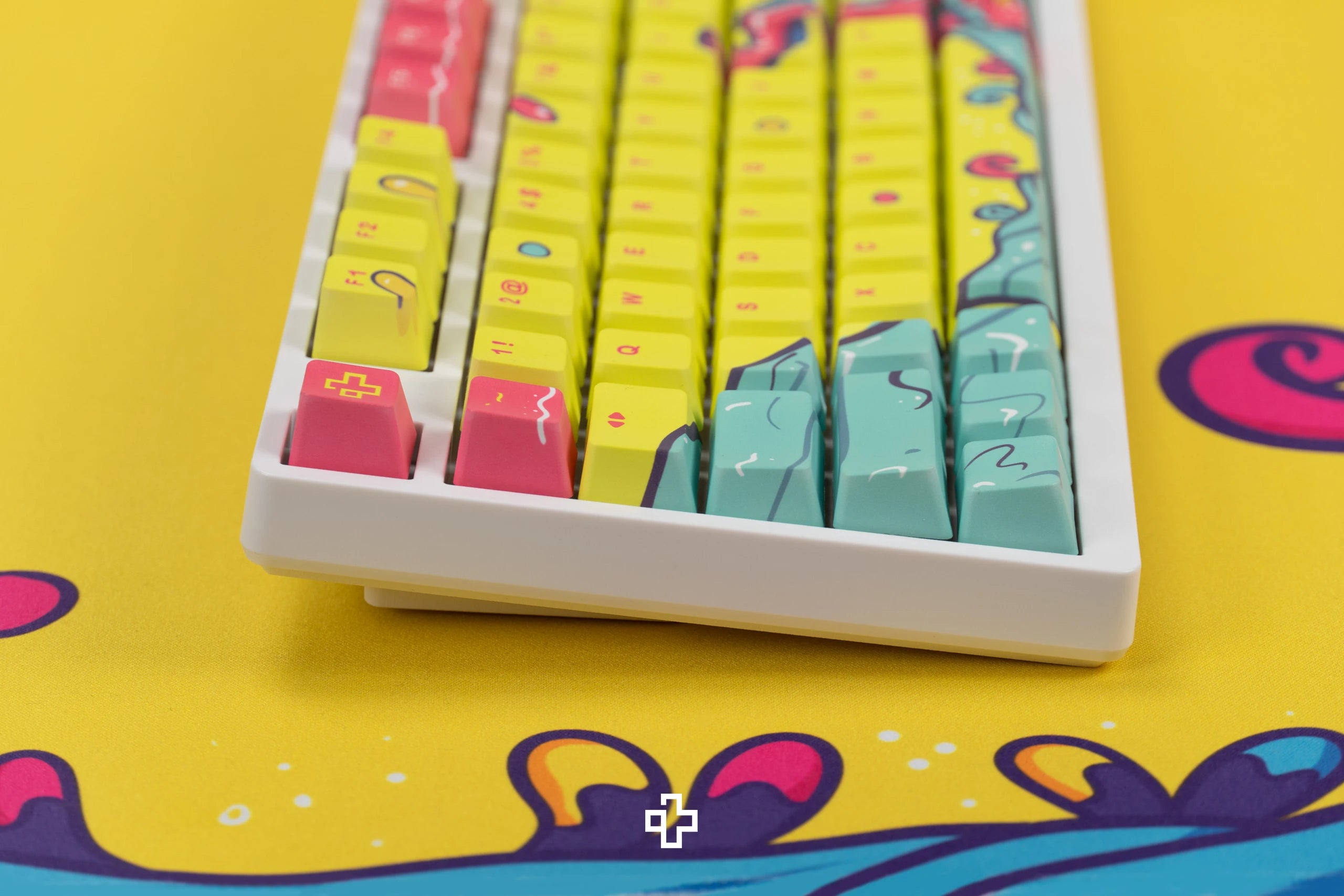 Set goût QwertyKey Octopus Jaune Profil OEM Matériau PBT