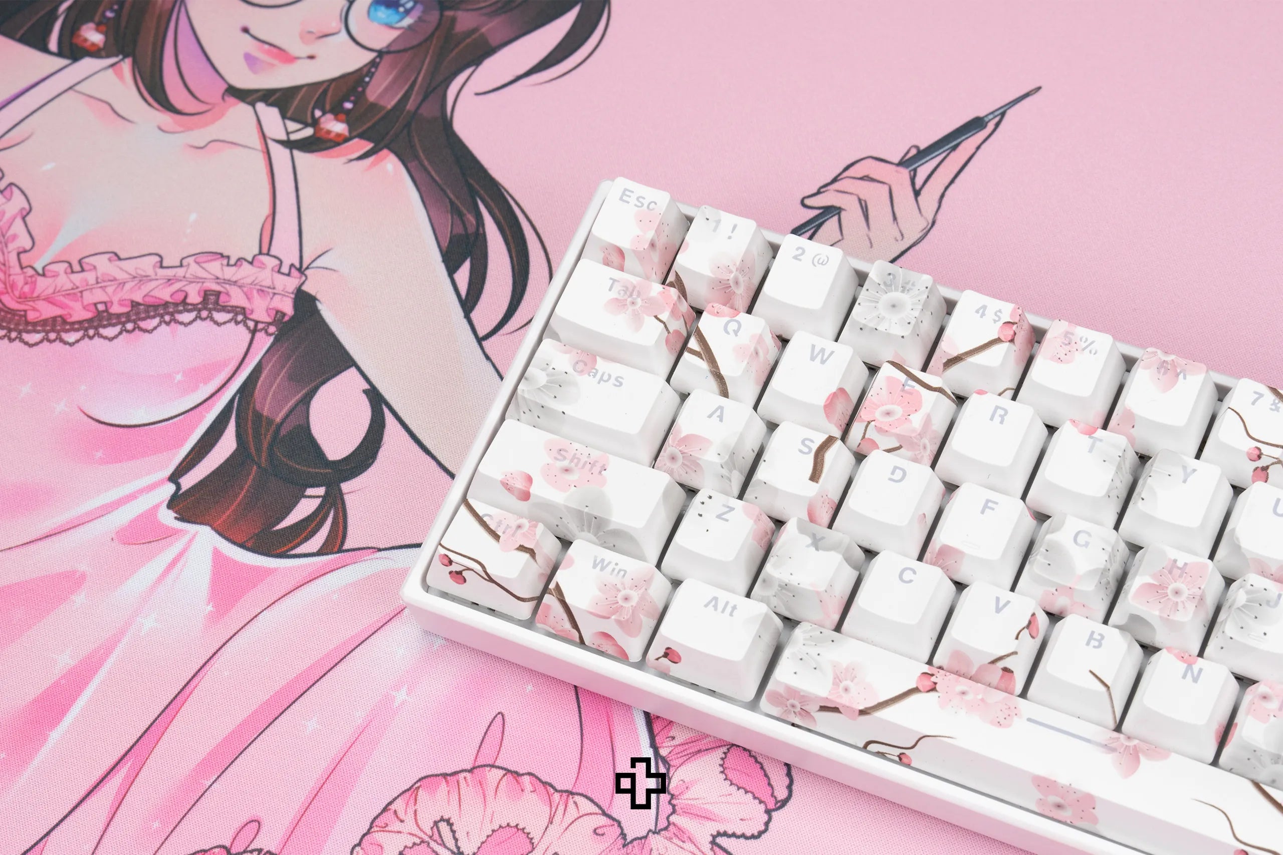 Set Taste Sakura Translucide Profil OEM Matériau ABS double tir