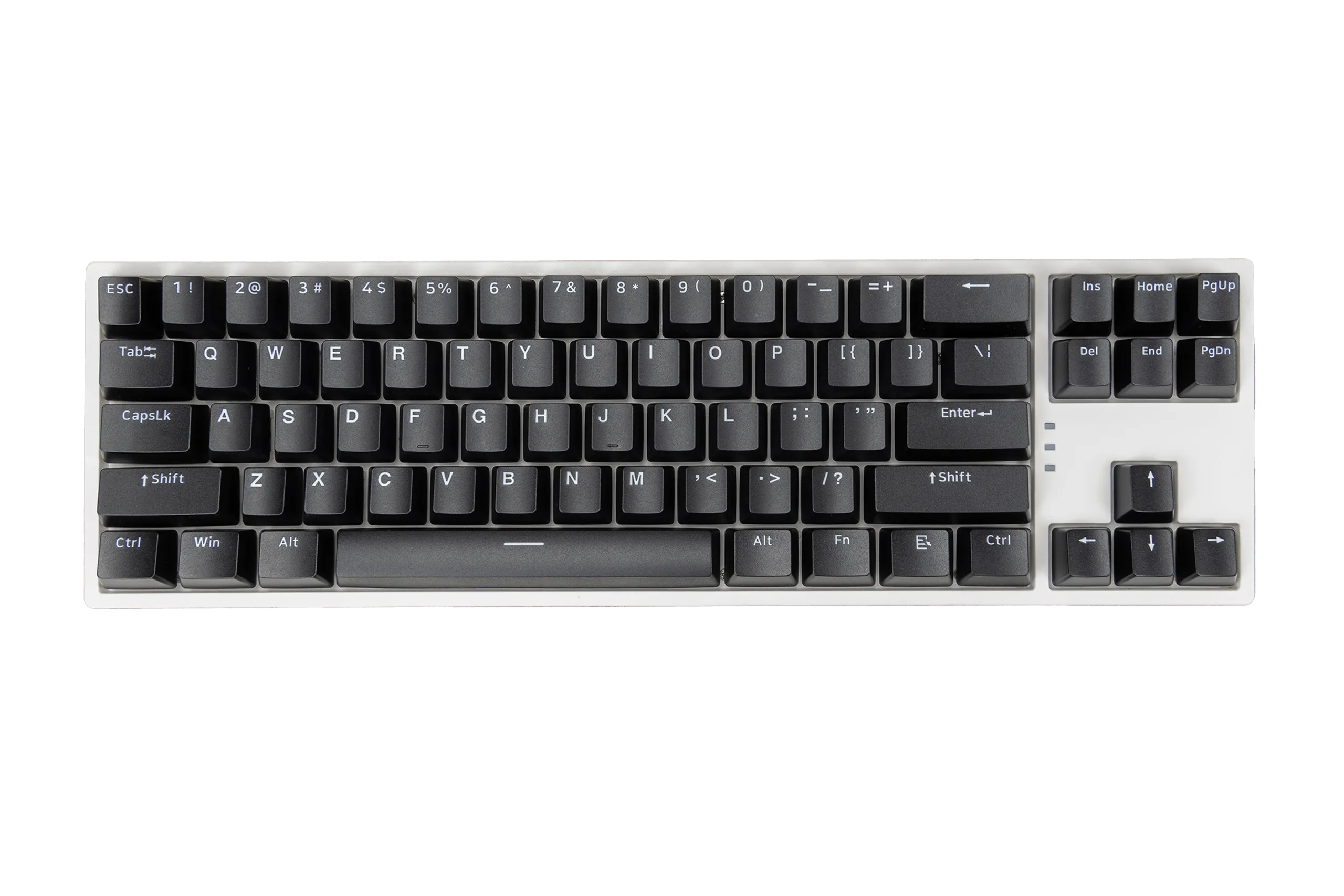 Set de touches QwertyKey WoB V2 Blanc sur Noir PBT Double Shot Profil OEM