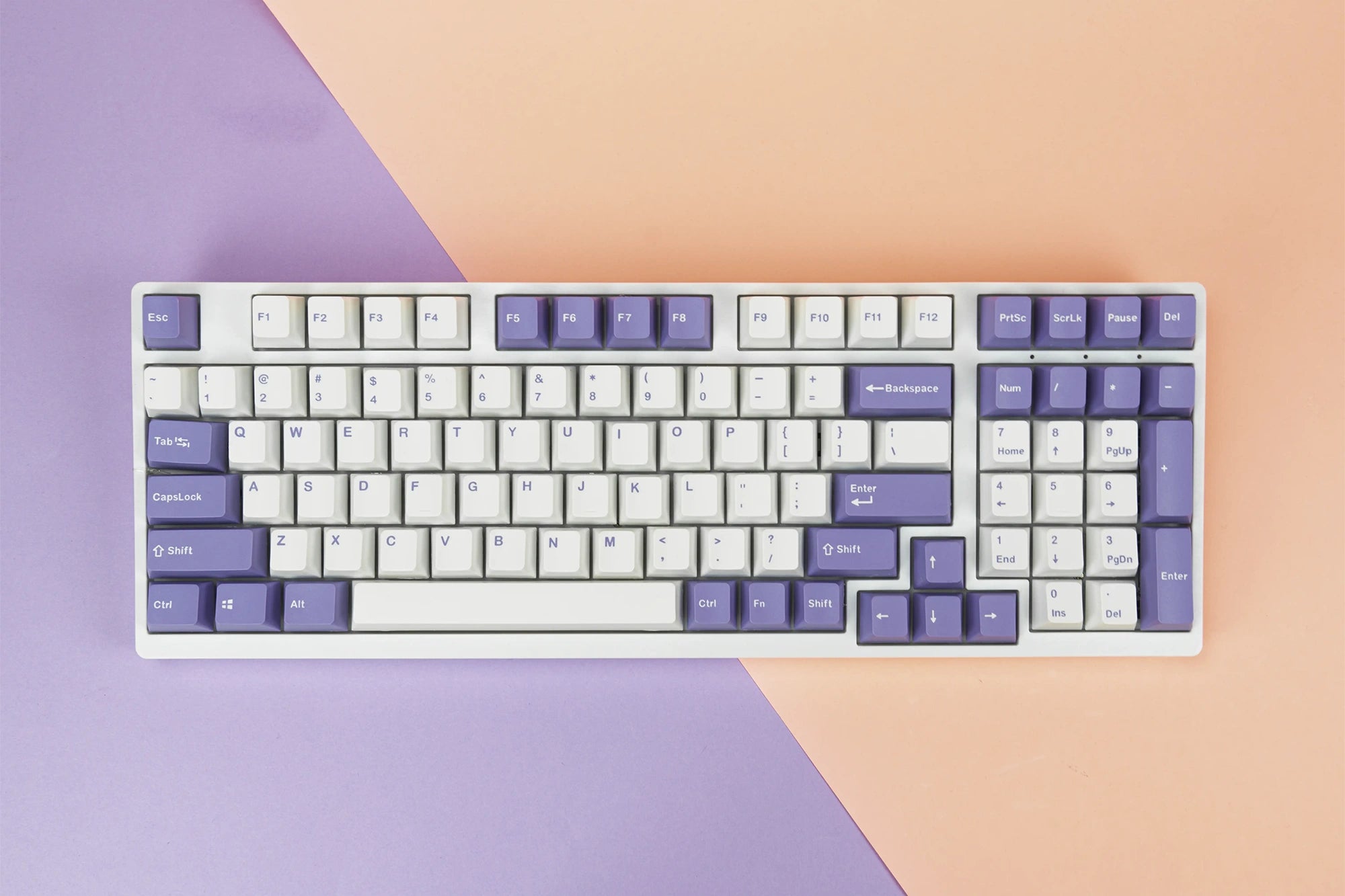 Conjunto de teclas QwertyKey Violeta PBT Doble Inyección Perfil OEM