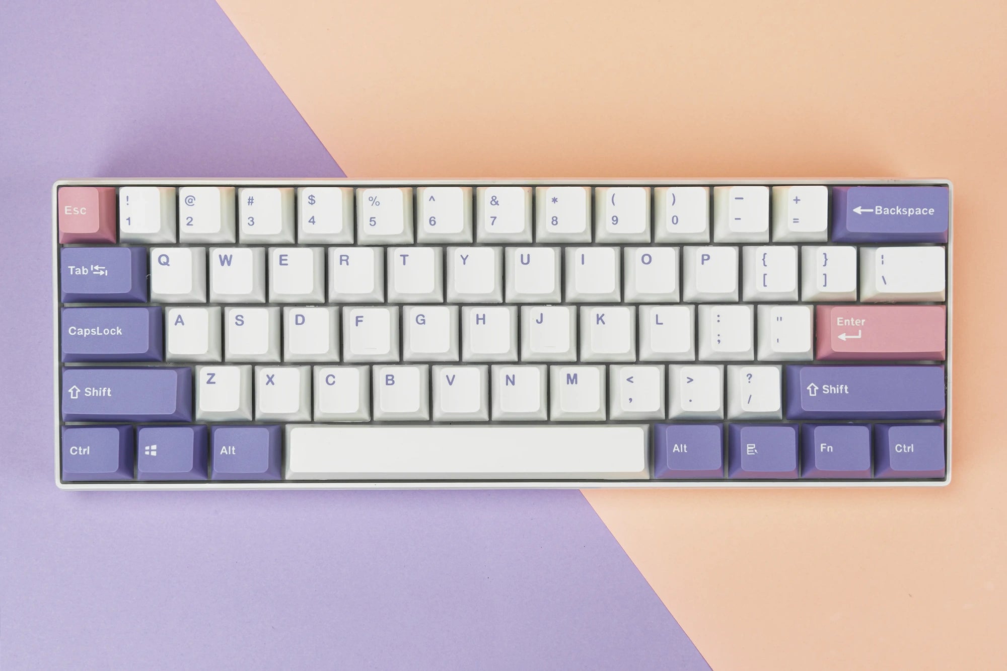 Conjunto de teclas QwertyKey Violeta PBT Doble Inyección Perfil OEM