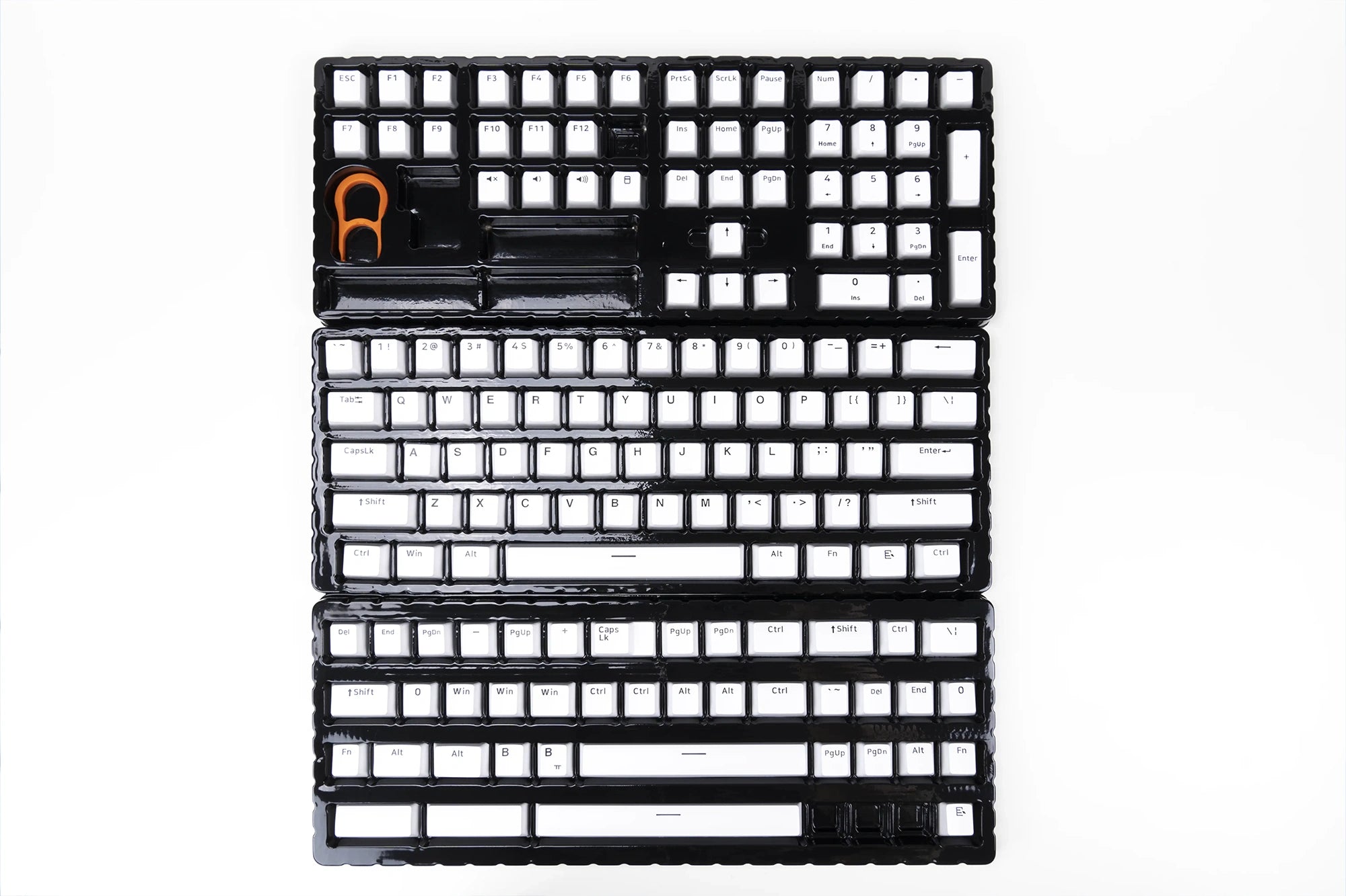 Establecer sabor QwertyKey BoW V2 Negro sobre Blanco PBT Doble Tiro Perfil OEM