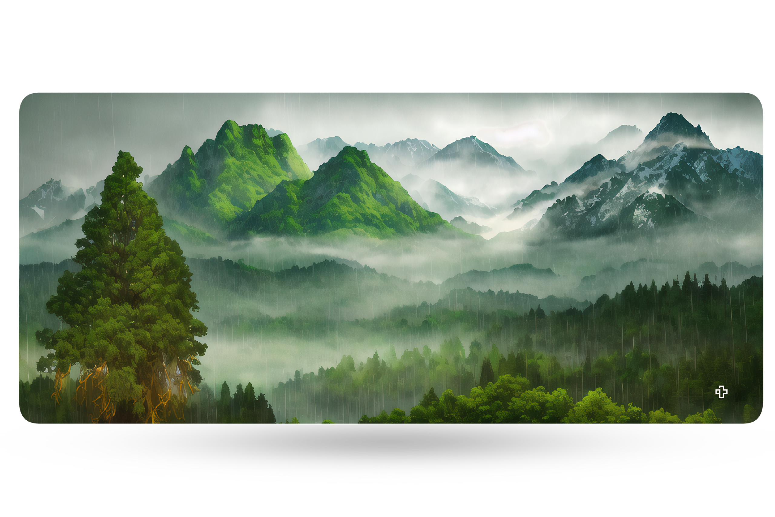Deskmat Mousepad QwertyKey Bosque 4mm márgenes cosidos