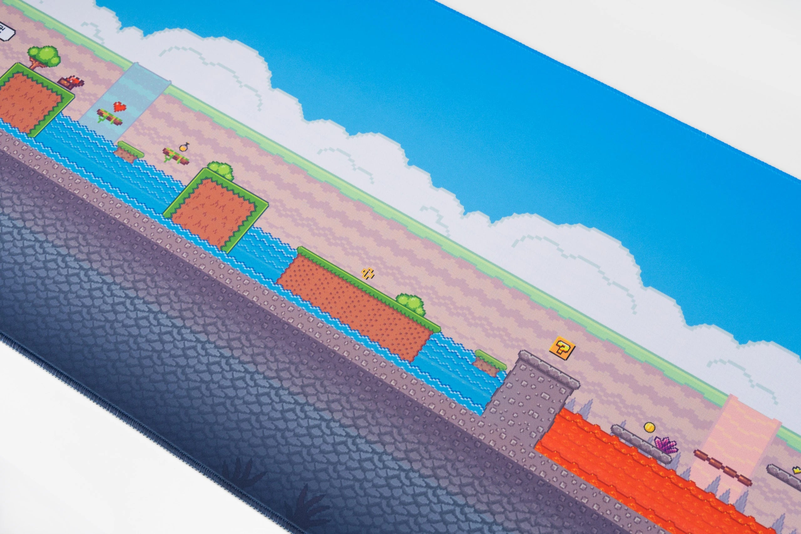 Deskmat Mousepad QwertyKey Arcade 4mm márgenes cosidos