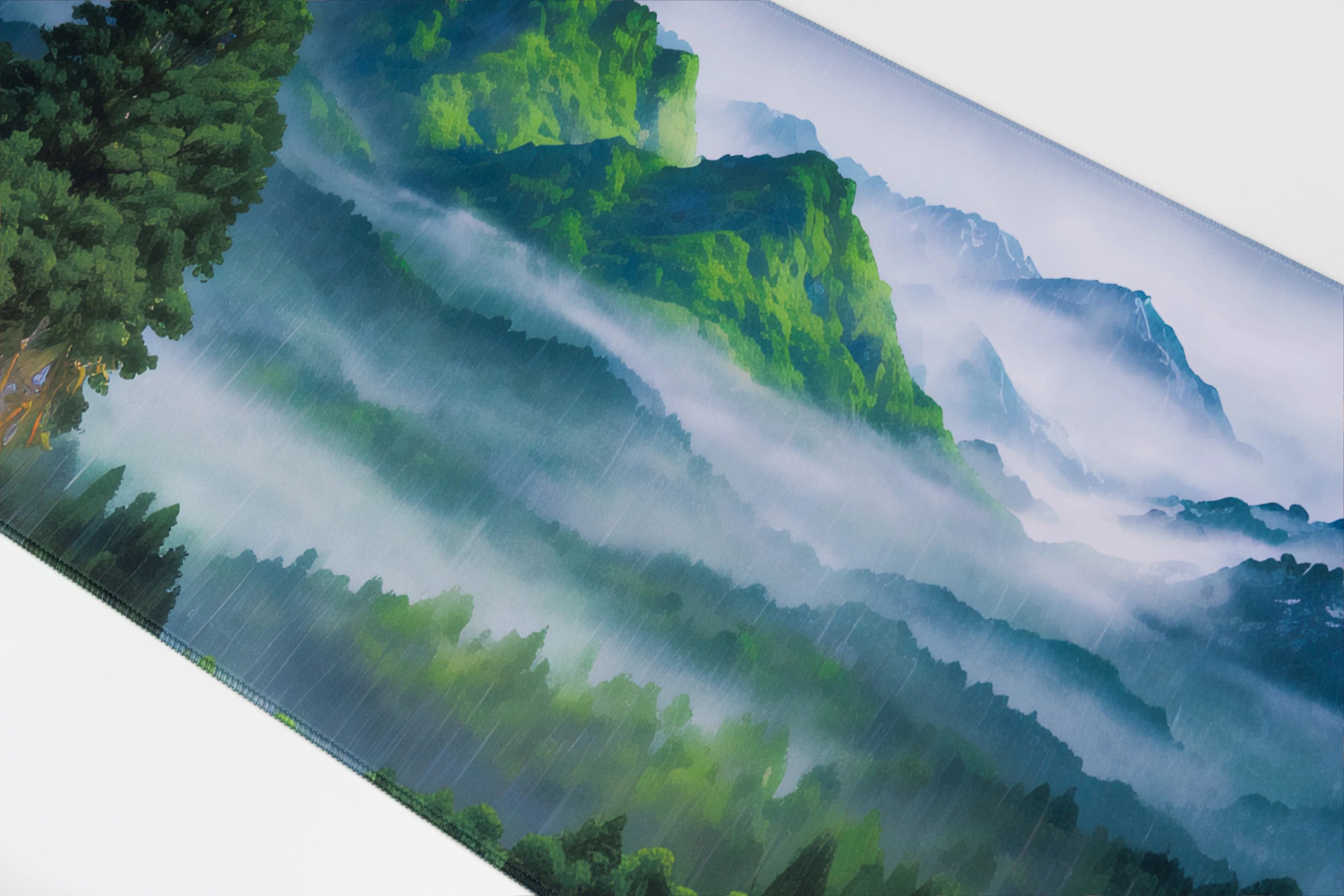 Deskmat Souris QwertyKey Forêt 4mm bords cousus