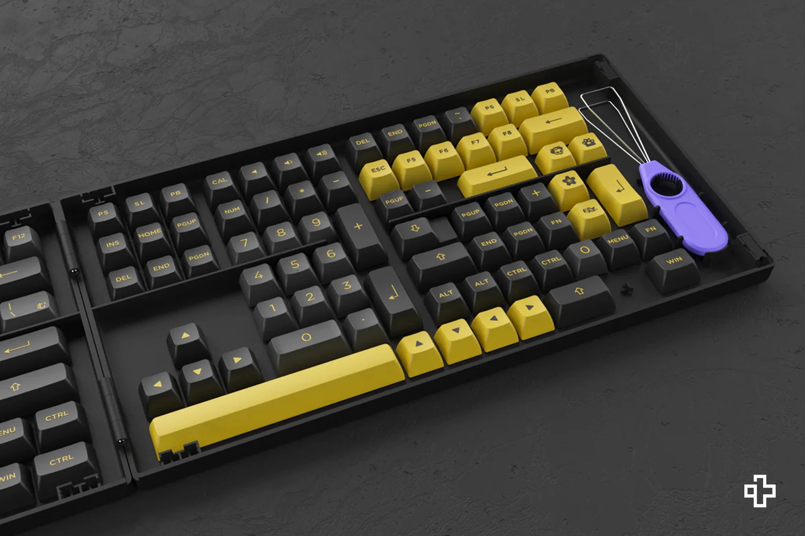 Set Taste Black and Gold Hiragana PBT Double Shot Profile ASA