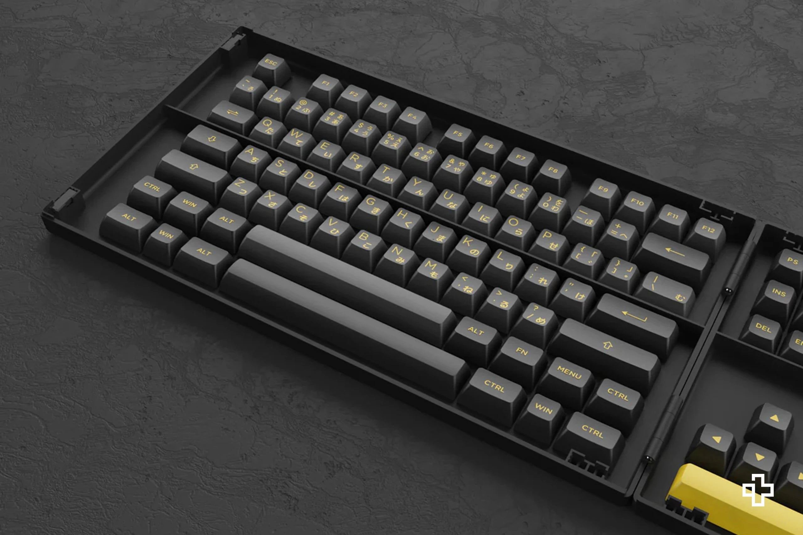Set Taste Black and Gold Hiragana PBT Double Shot Profile ASA